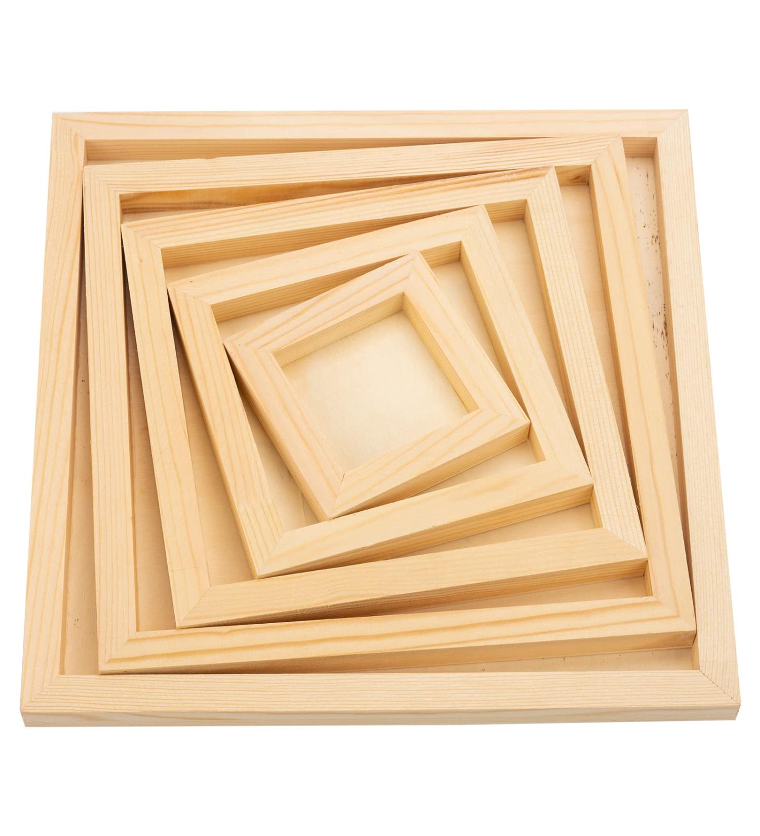5-Piece Square Unfinished Wood Canvas Panel Boards for Painting and Home Decor - Buy Online on GoSupps.com