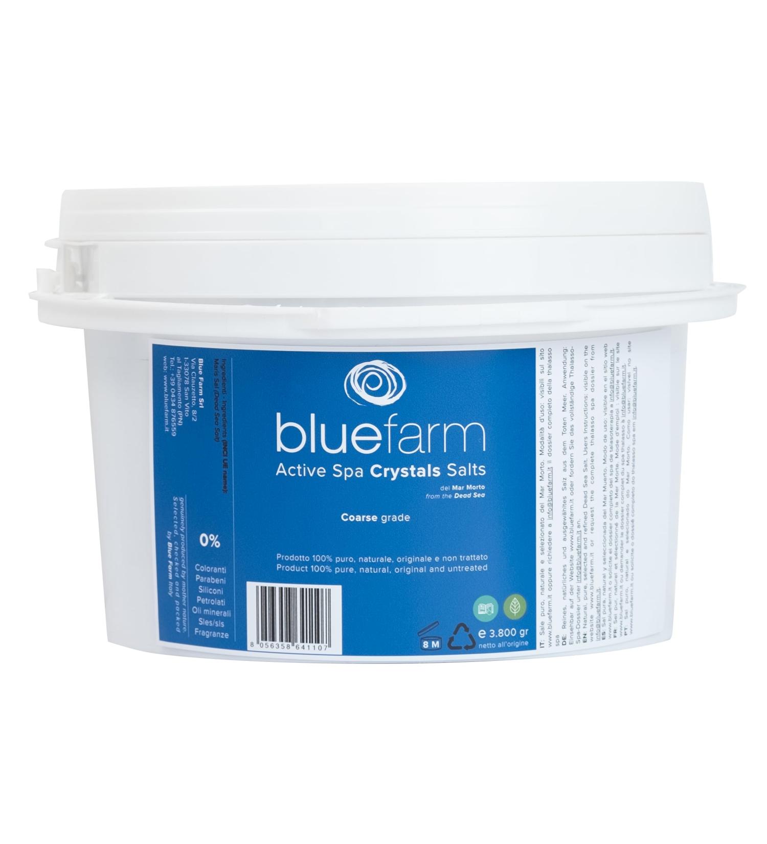 BLUE FARM | Active Spa Crystals Salts 3.800 gr: Large crystals of salts from the Dead Sea in a bucket - Buy Online on GoSupps.com