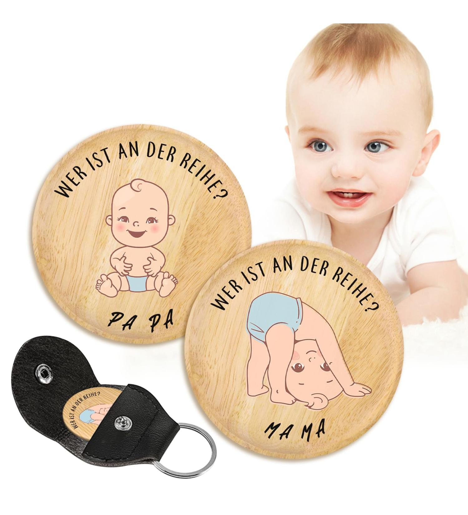 Unique Baby Gift for Boys | Wooden Decision Coin | Perfect Gifts for Birth & Baptism | Ideal for Expectant Mothers - Buy Online on GoSupps.com