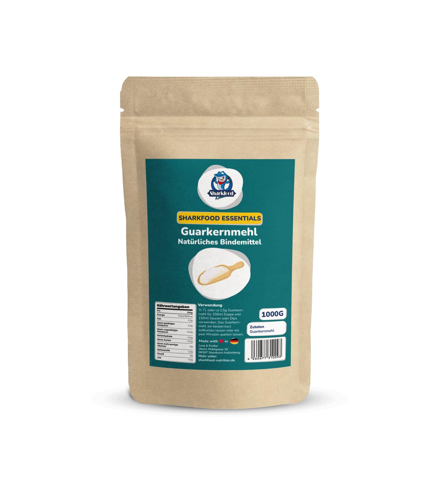 Premium Guarkern Flour 1kg - Keto & Low Carb Guar Gum Powder | E412 Binder & Thickener - 1000g Guarkers Flour - Buy Online on GoSupps.com
