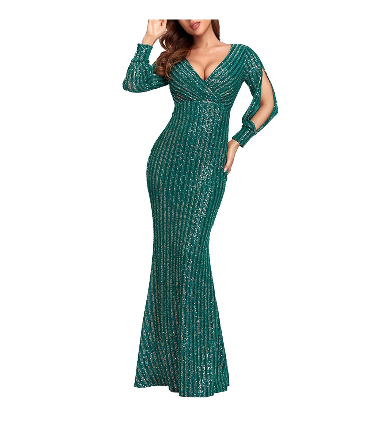 Hanxiulin Sequin Dress for Women | Elegant Evening & Cocktail Dresses - Glitter Casual & Ball Gowns in XL - Buy Online on GoSupps.com