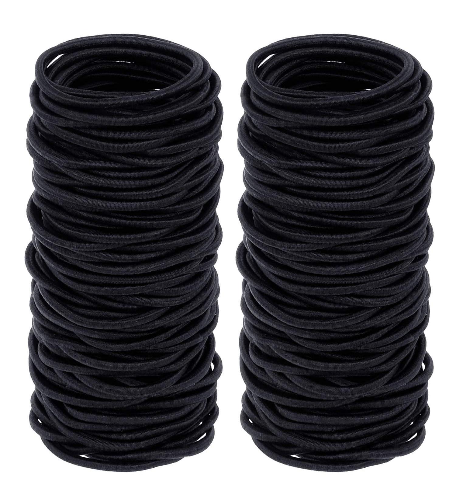 Shynek 150Pcs Black Small Hair Ties (4mm) - Bulk Elastic Hair Bands - Buy Online on GoSupps.com