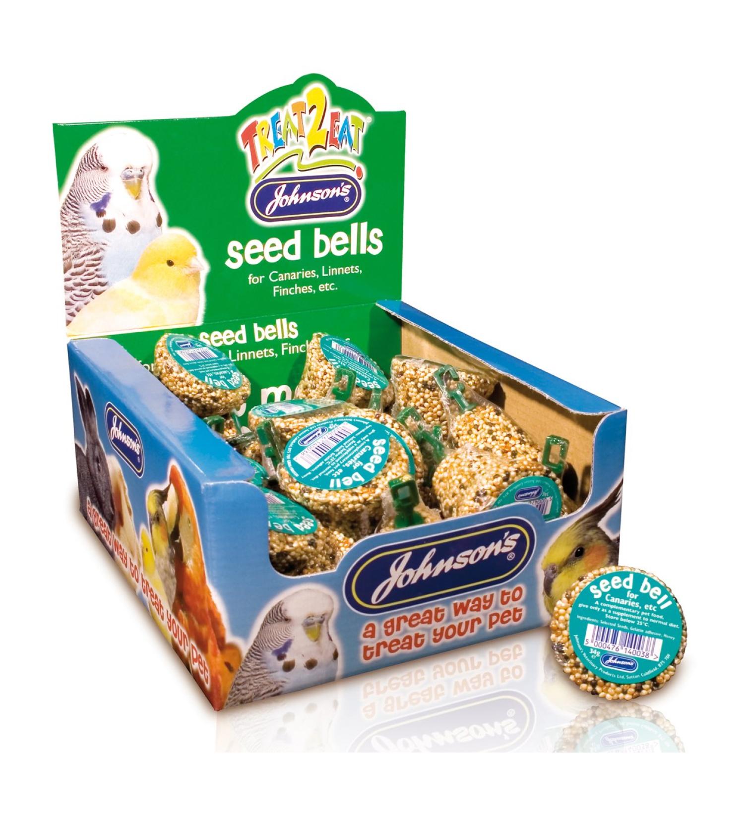 Johnsons Veterinary Products Ltd Jvp Treat2Eat Canary/Finch Seed Bell 34G