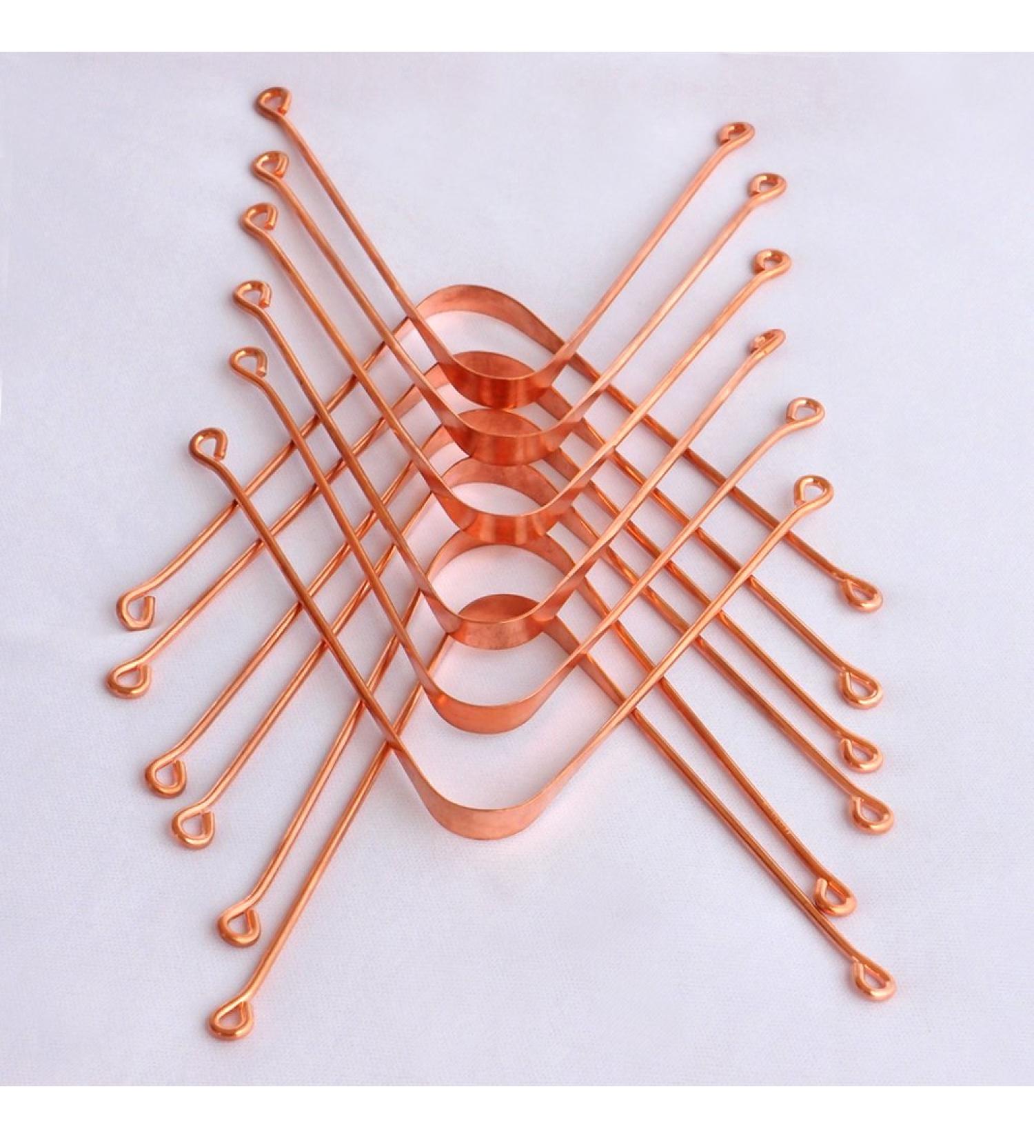 Set of 12 Pure Copper Tongue Cleaners - Ayurvedic Oral Care Scraper for Men and Women - Buy Online on GoSupps.com