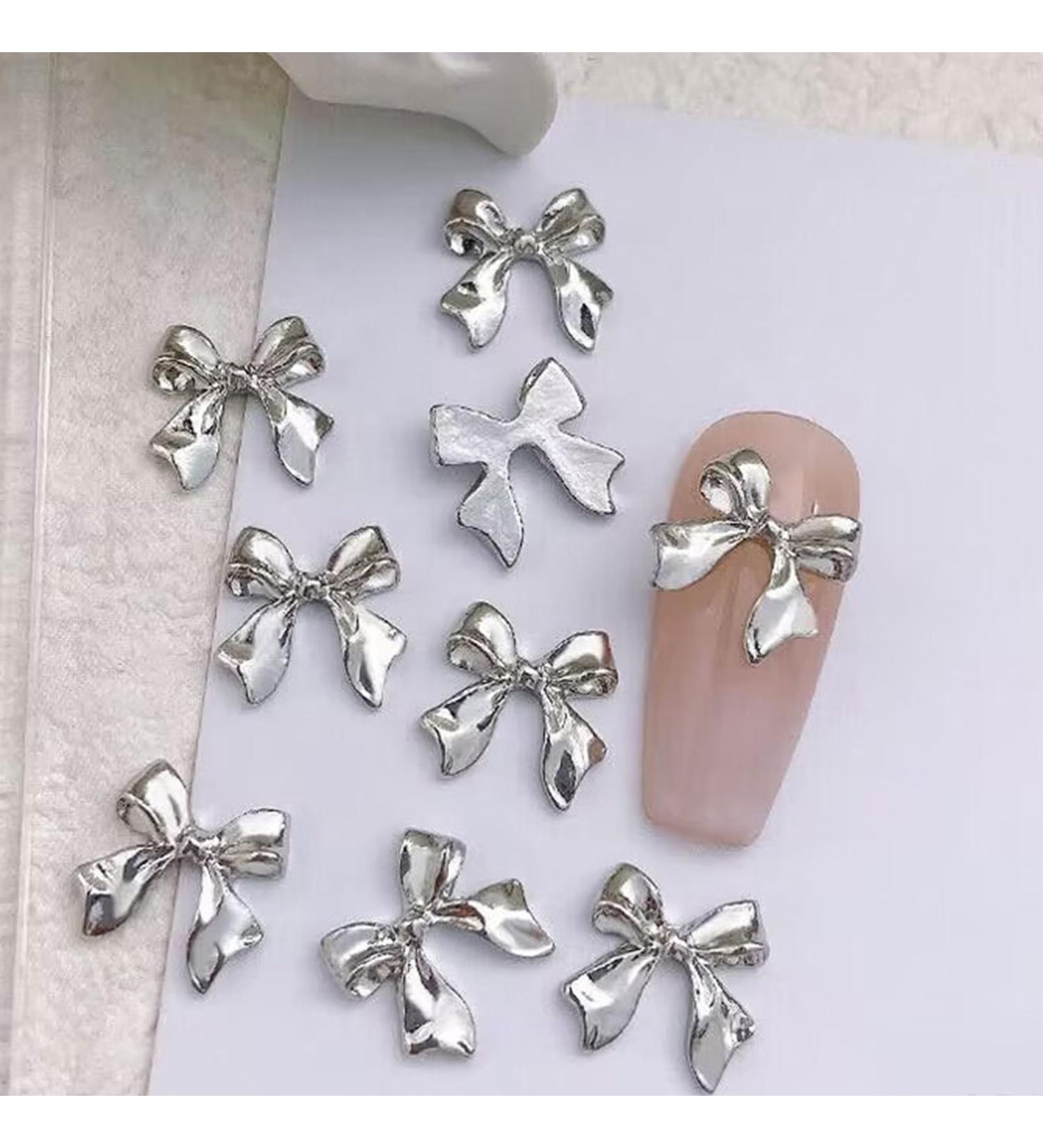 10Pcs 3D Butterfly Nail For Nails Alloy Butterfly Nail Decoration Alloy Nail Butterfly Nail Manicure Accessories Manicure Accessories Silver - Buy Online on GoSupps.com