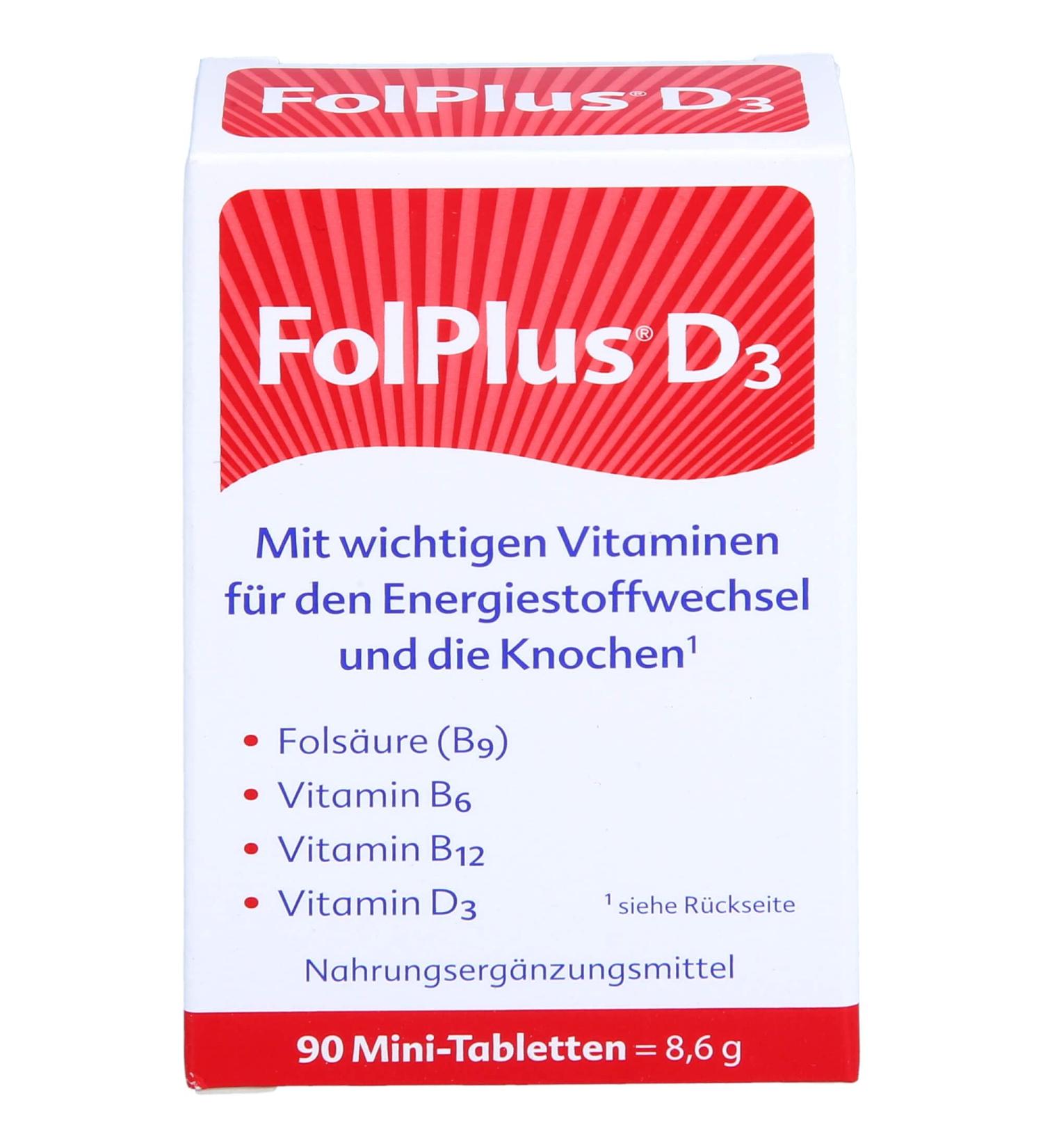 Buy Folplus Vitamin B + D3 by Steripharm - Boost Memory Nerves Energy & Bones | 90 Capsules - International Shipping - Buy Online on GoSupps.com