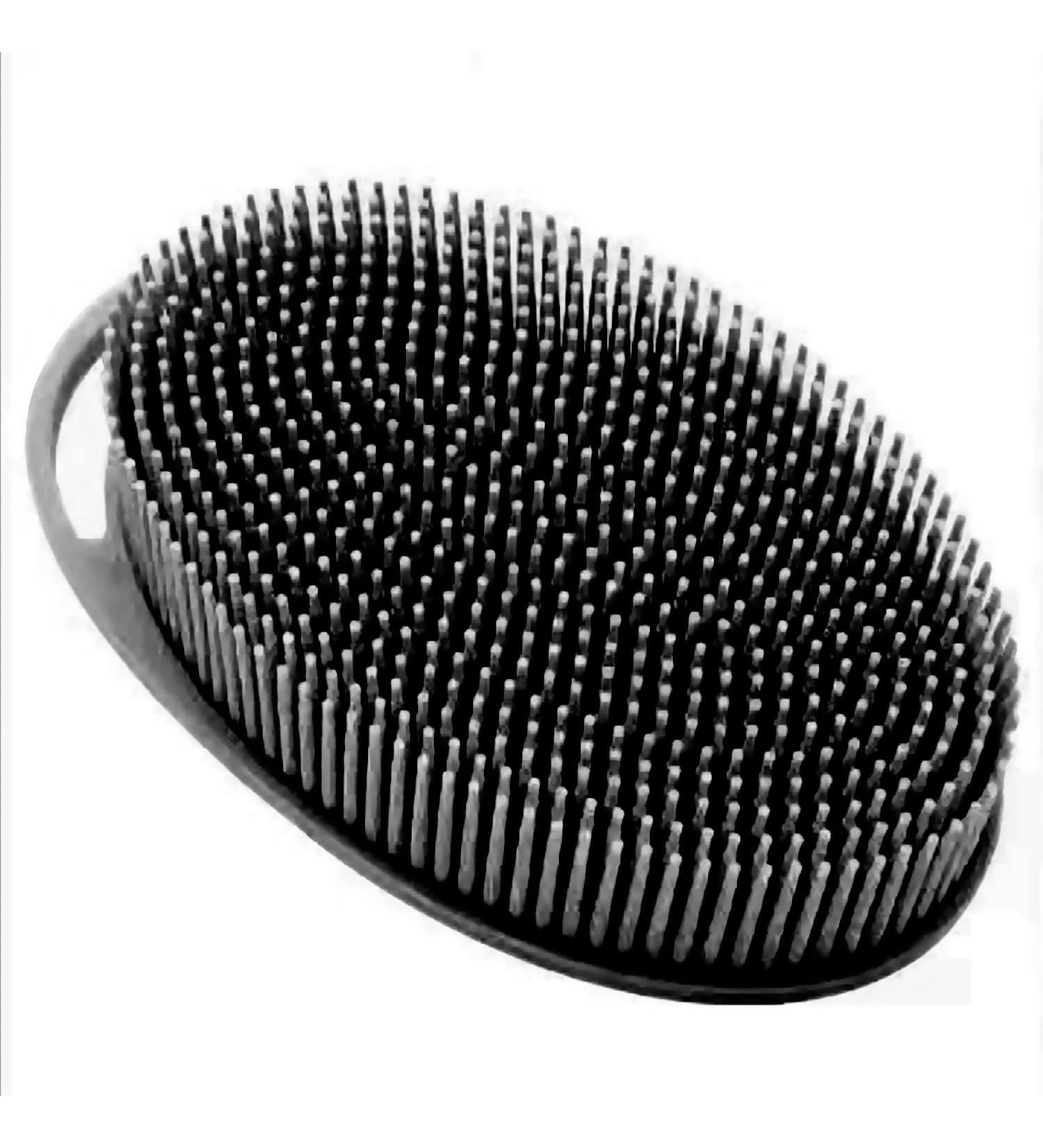 Silicone Body Brush Exfoliating Scrubber for Kids & Adults - Black - Buy Online on GoSupps.com