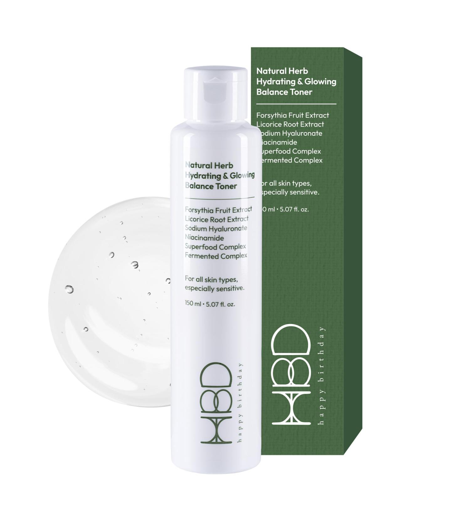 HBD Hydrating & Brightening Face Toner with Niacinamide Korean Glow-Boosting & Refreshing Essence Lightweight, Non-Irritating, Alcohol-Free, 5.07 Fl Oz - Buy Online on GoSupps.com