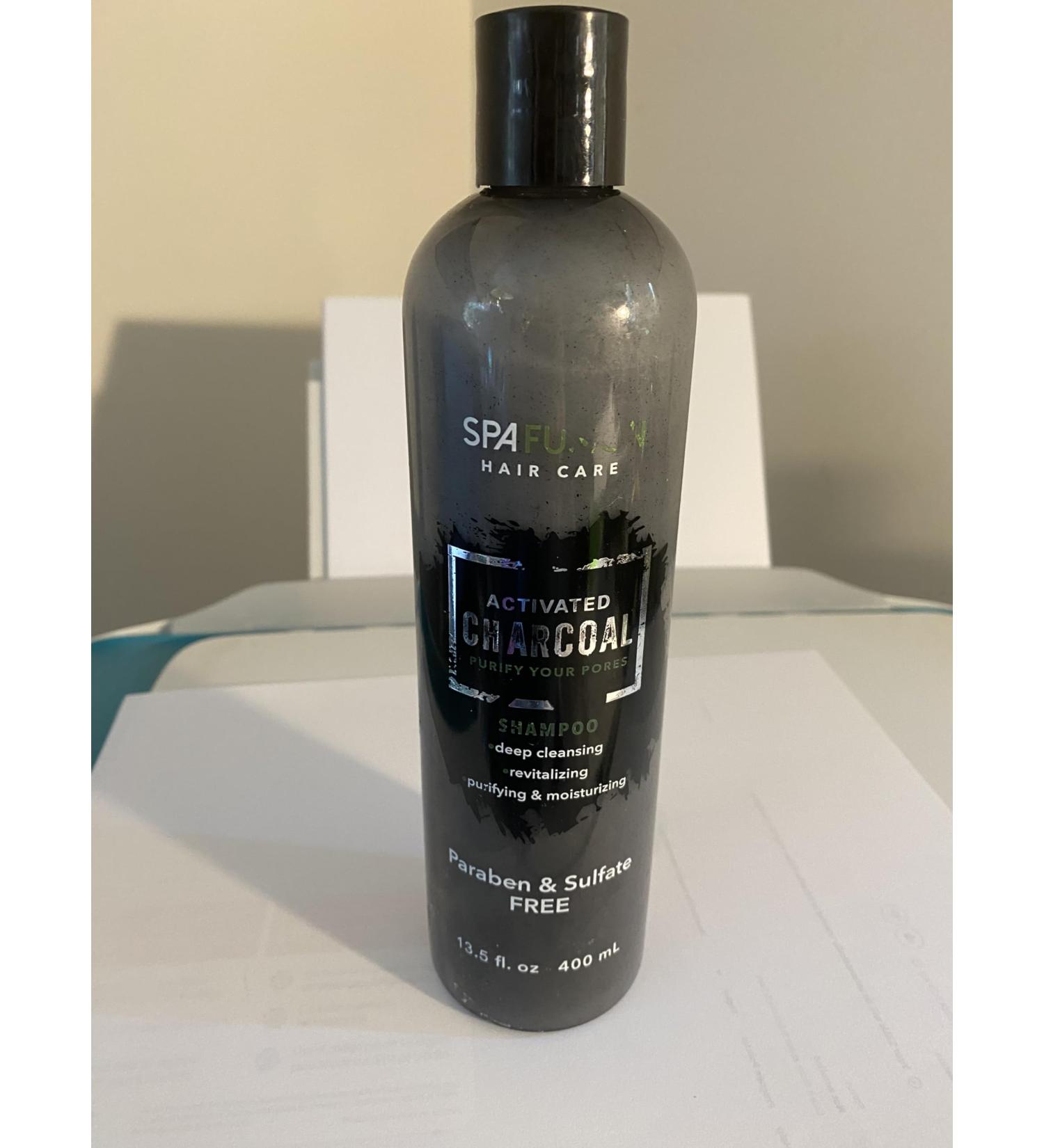 SPAFUSION Activated Charcoal Shampoo - Deep Cleaning Paraben & Sulfate Free 13.5 FL OZ | Best International Shipping - Buy Online on GoSupps.com