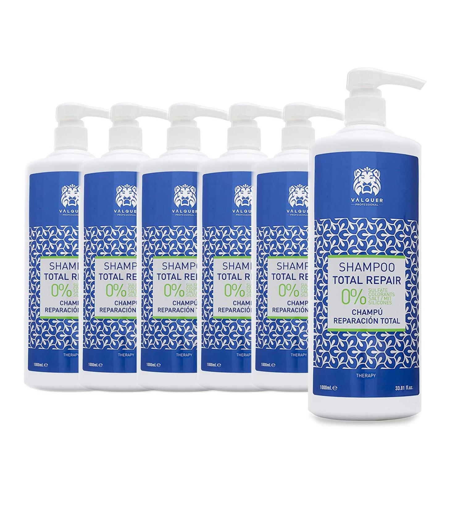 Valquer Profesional Total Repair Zero% Shampoo - Damaged and dry hair 1000 ml 6 pack