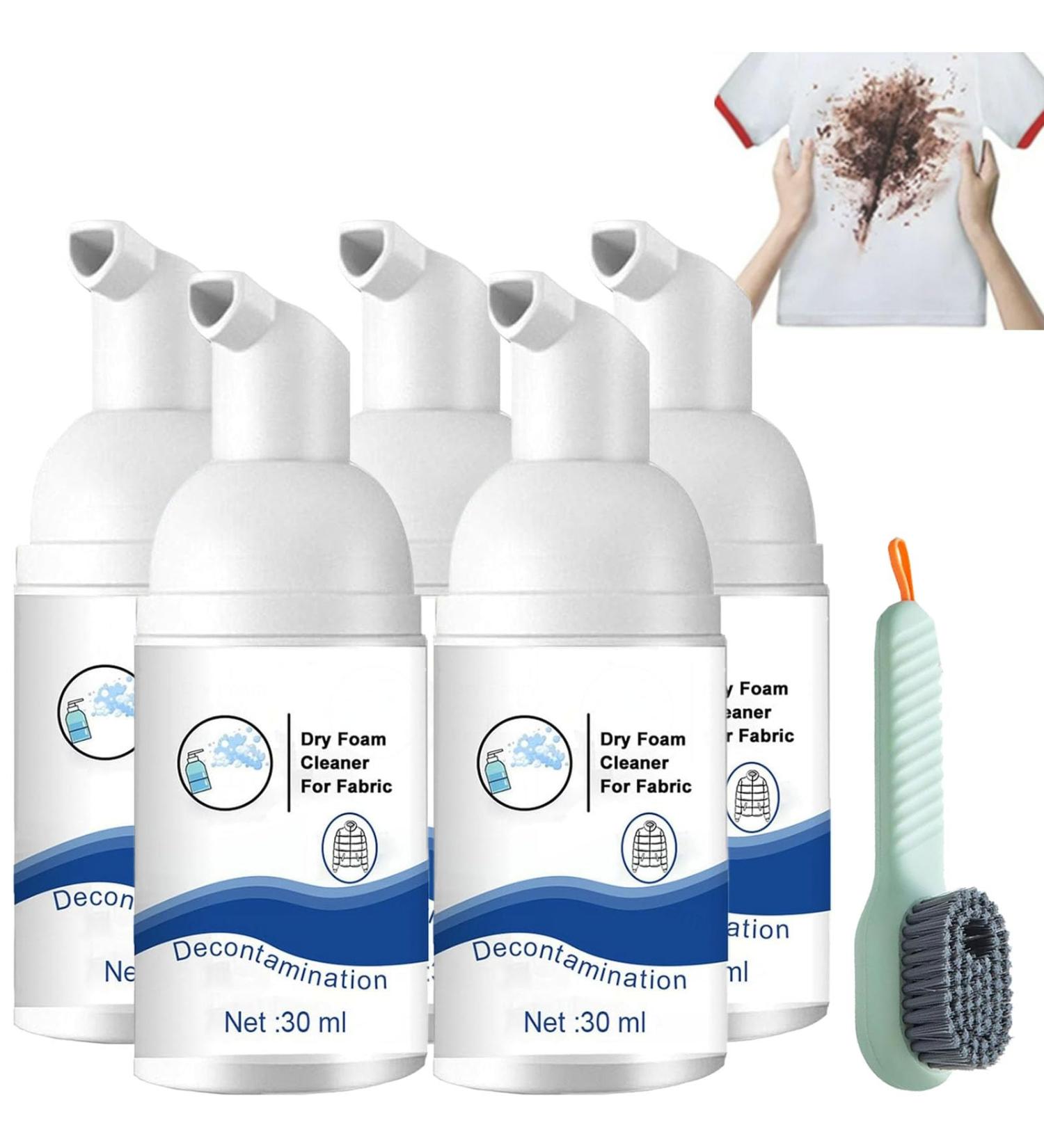 Dry Foam Cleaner Dry Foam Cleaner for Clothes Clothing Dry Cleaning Spray Foam Dry Cleaning Agent for Fabrics Down Coats Instant Cleaning (5pcs) - Buy Online on GoSupps.com