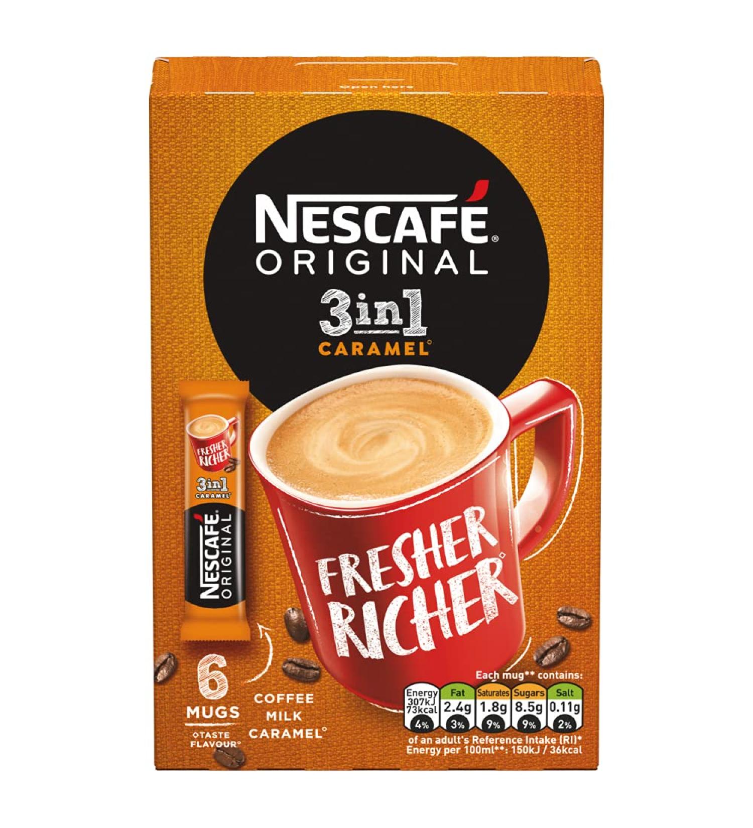 Nescafe Original Caramel 3In1 6 Mugs 102G