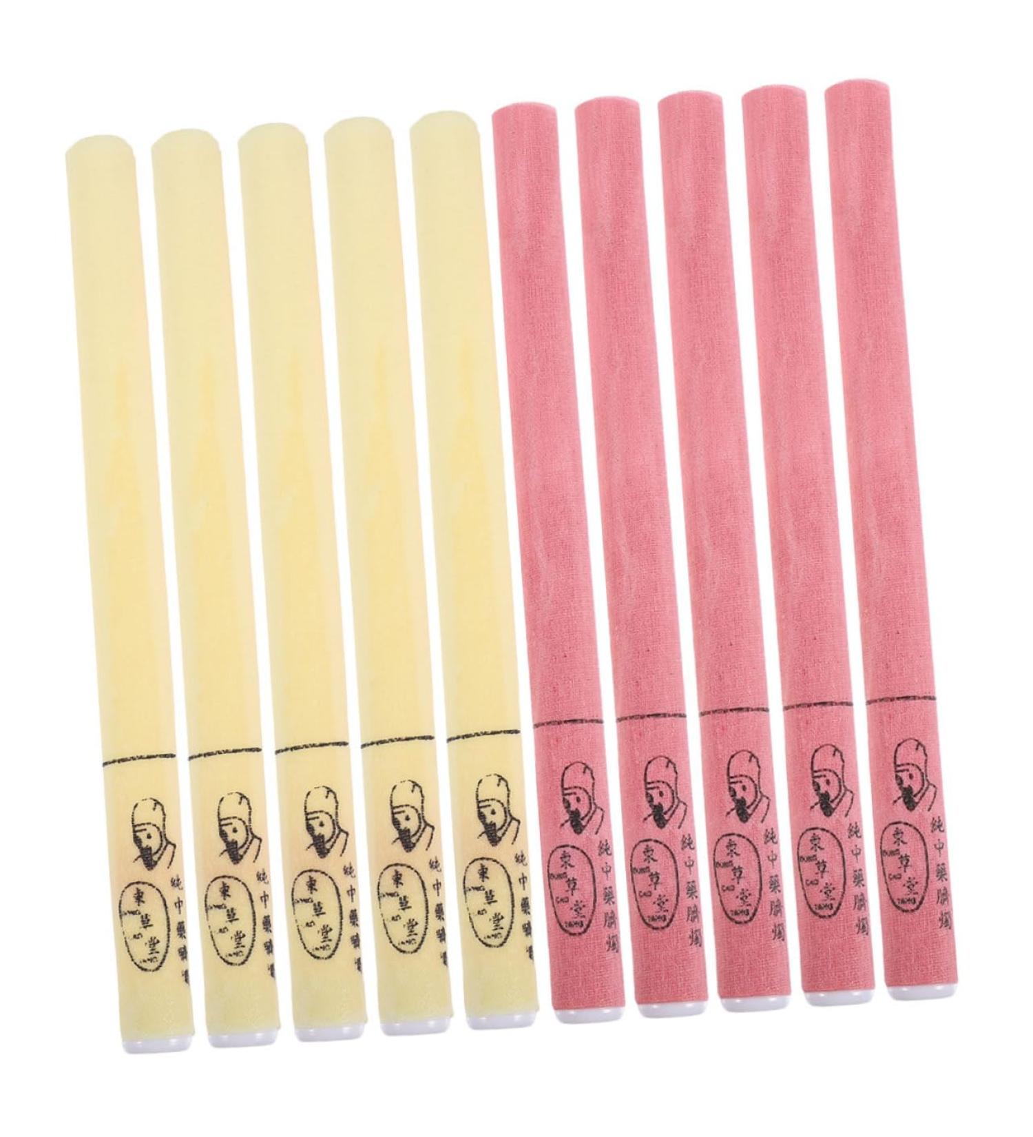 Fomiyes 10-Piece Umbilical Candle Moxa Sticks for Safe Moxibustion Spa Treatment - Mild Navel Moxa Robs - Buy Online on GoSupps.com