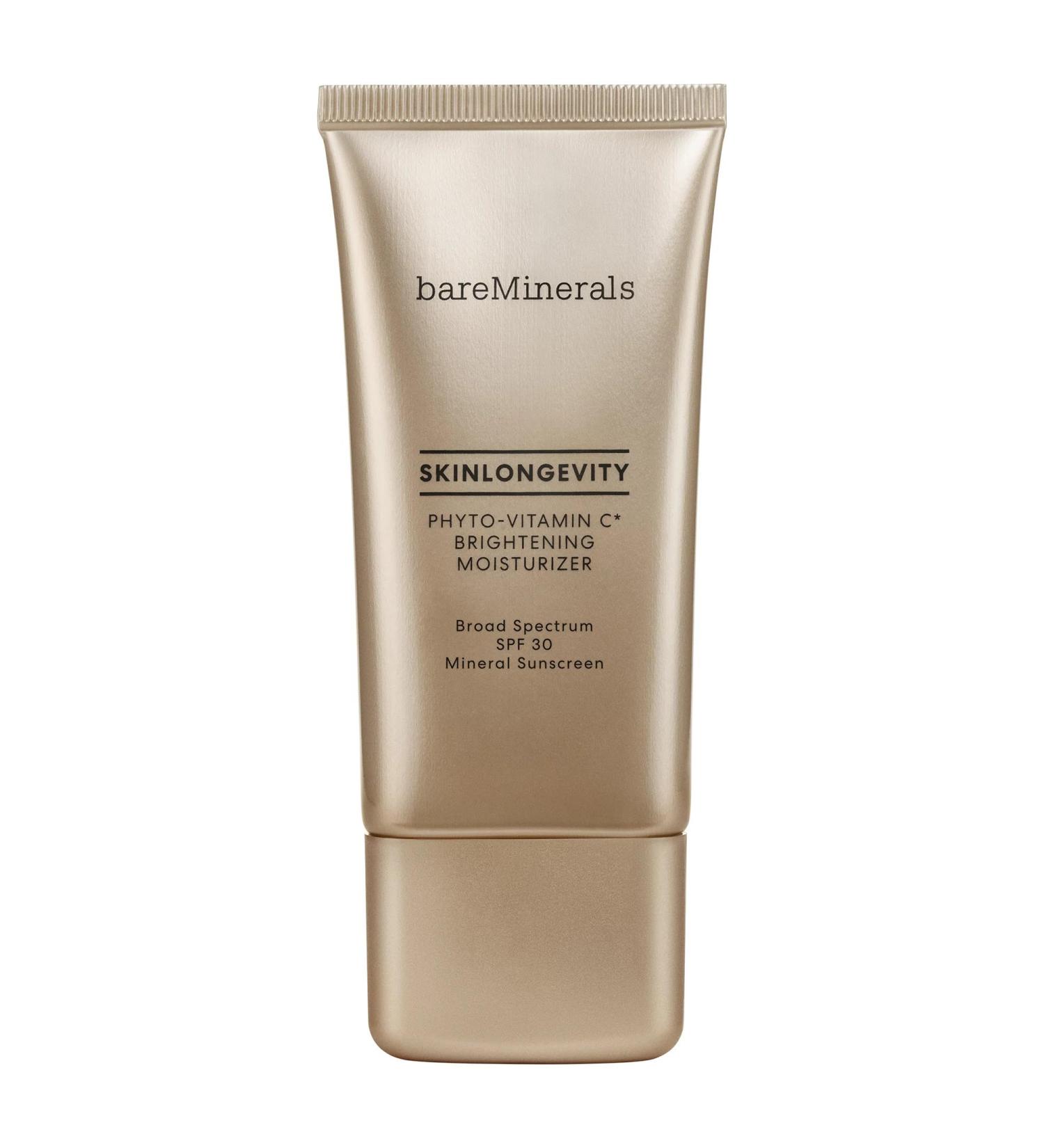 bareMinerals Skinlongevity Phyto-Vitamin C Brightening Moisturizer SPF 30 | Daily Face & Neck Cream for Glowing Skin - Buy Online on GoSupps.com