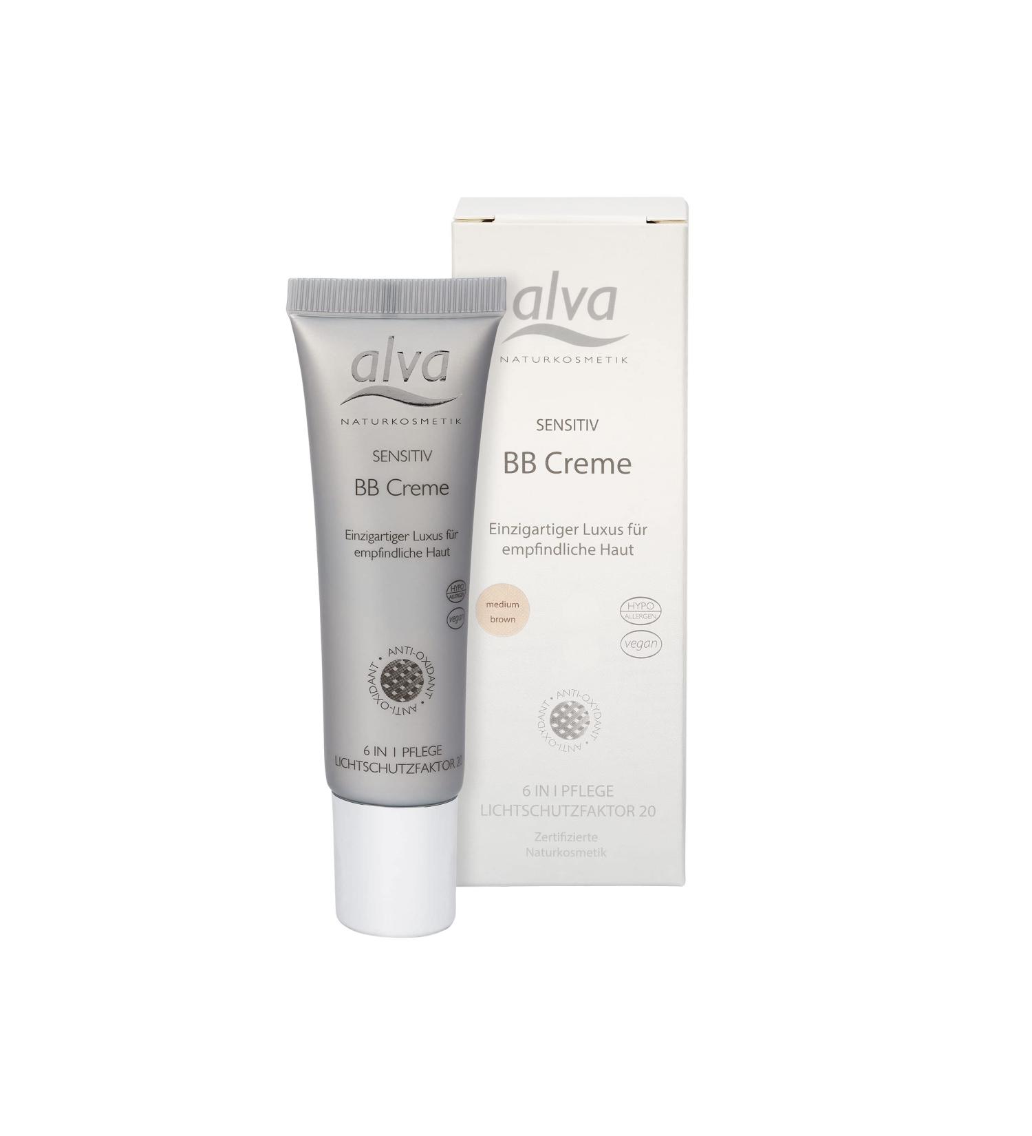 alva Natural Cosmetics - Sensitive BB Cream - Medium Brown - 1 pack 30 ml