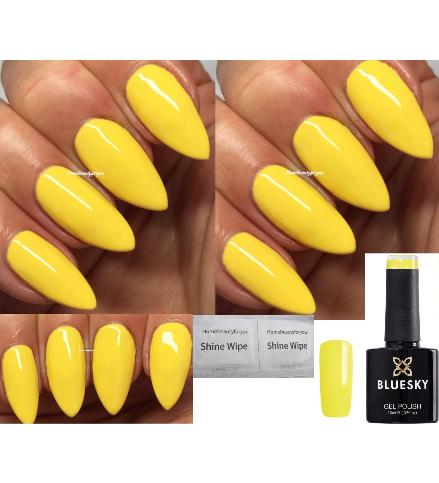 Bluesky Gel Nail Polish YELLOW CALINDA - BRIGHT YELLOW Spring Summer Color Nail UV LED Soak Off 10ml - Buy Online on GoSupps.com