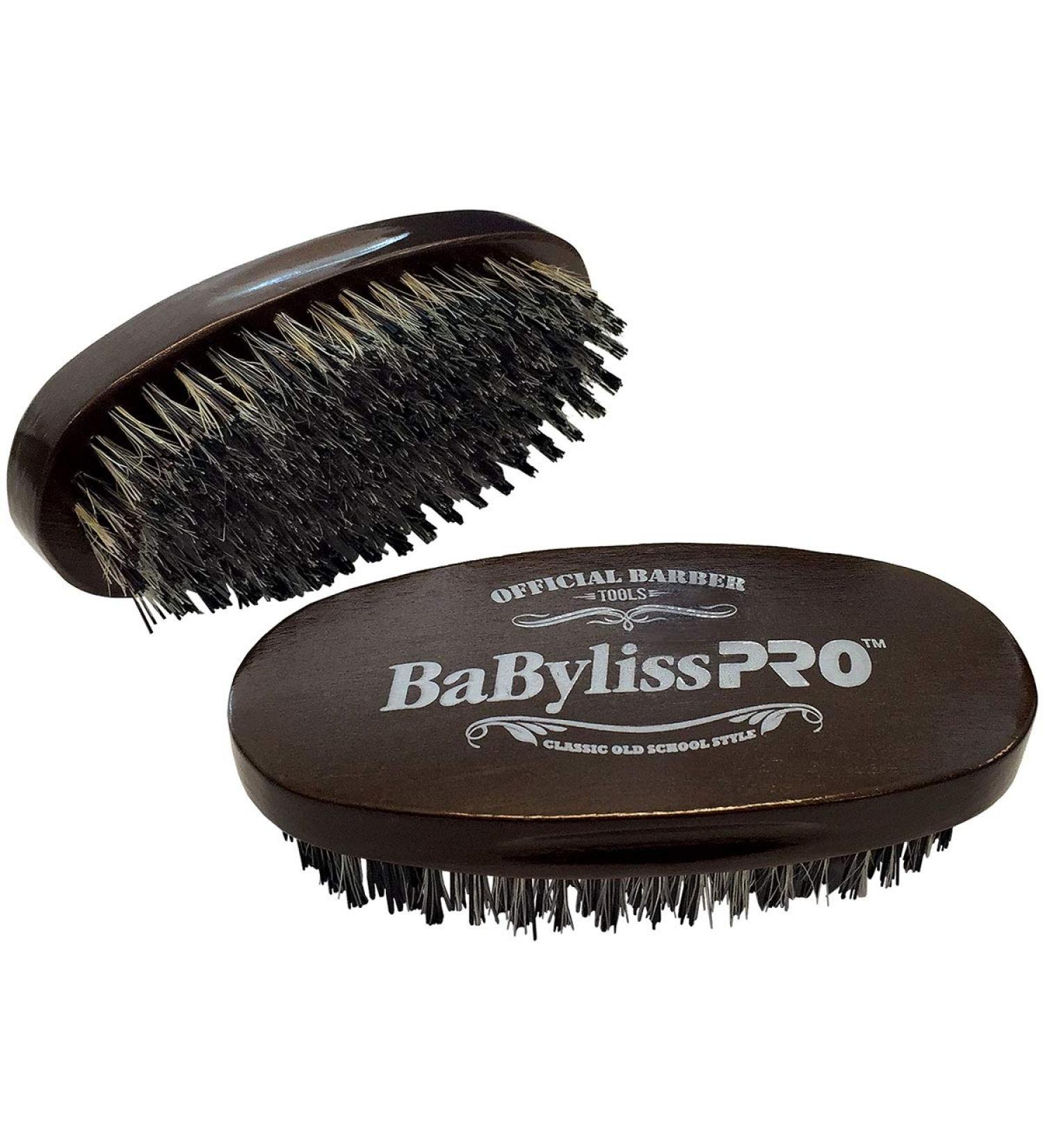BaBylissPRO 9-row Oval Palm Brush with 100% Soft Natural Boar Bristles 1 Count
