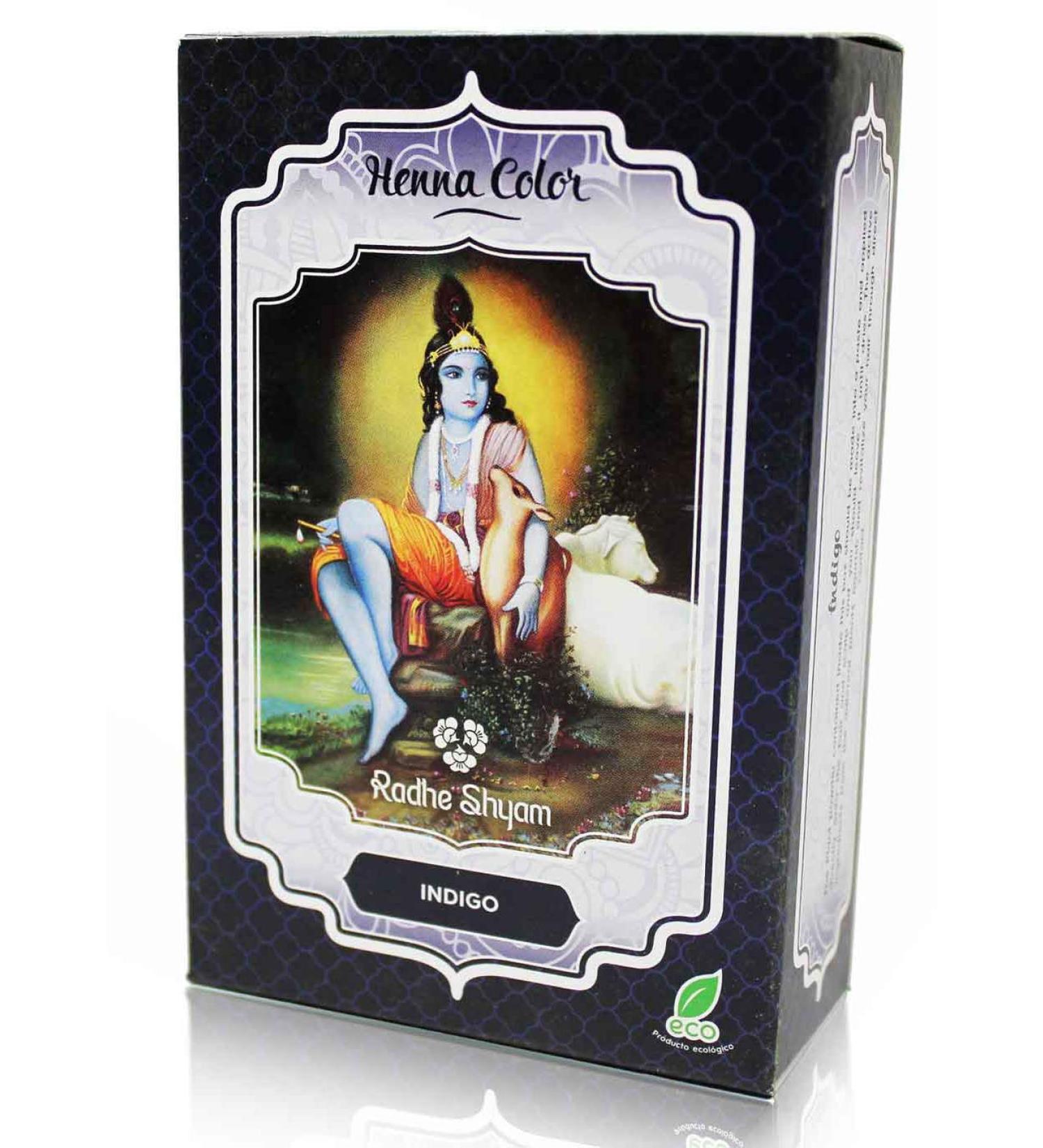 Radhe Henna Indigo Radhe 100 Gr Henna Powder Radhe Shyam 100 ml