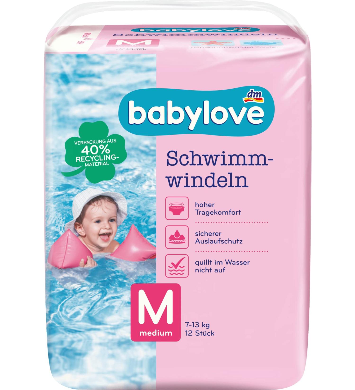 babylove swim diapers size M 7-13 kg 1 x 12 pieces M (11 pieces)
