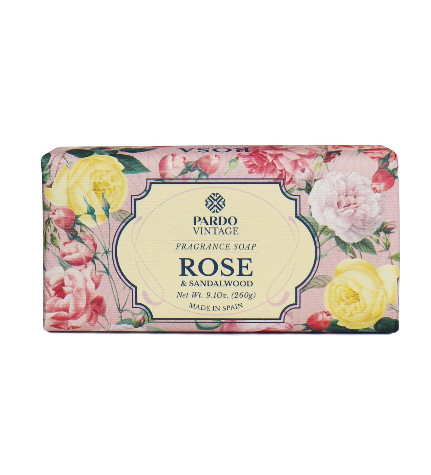  Pardo PARDO VINTAGE Natural Rose & Sandalwood Soap 260 g - Buy Online on GoSupps.com