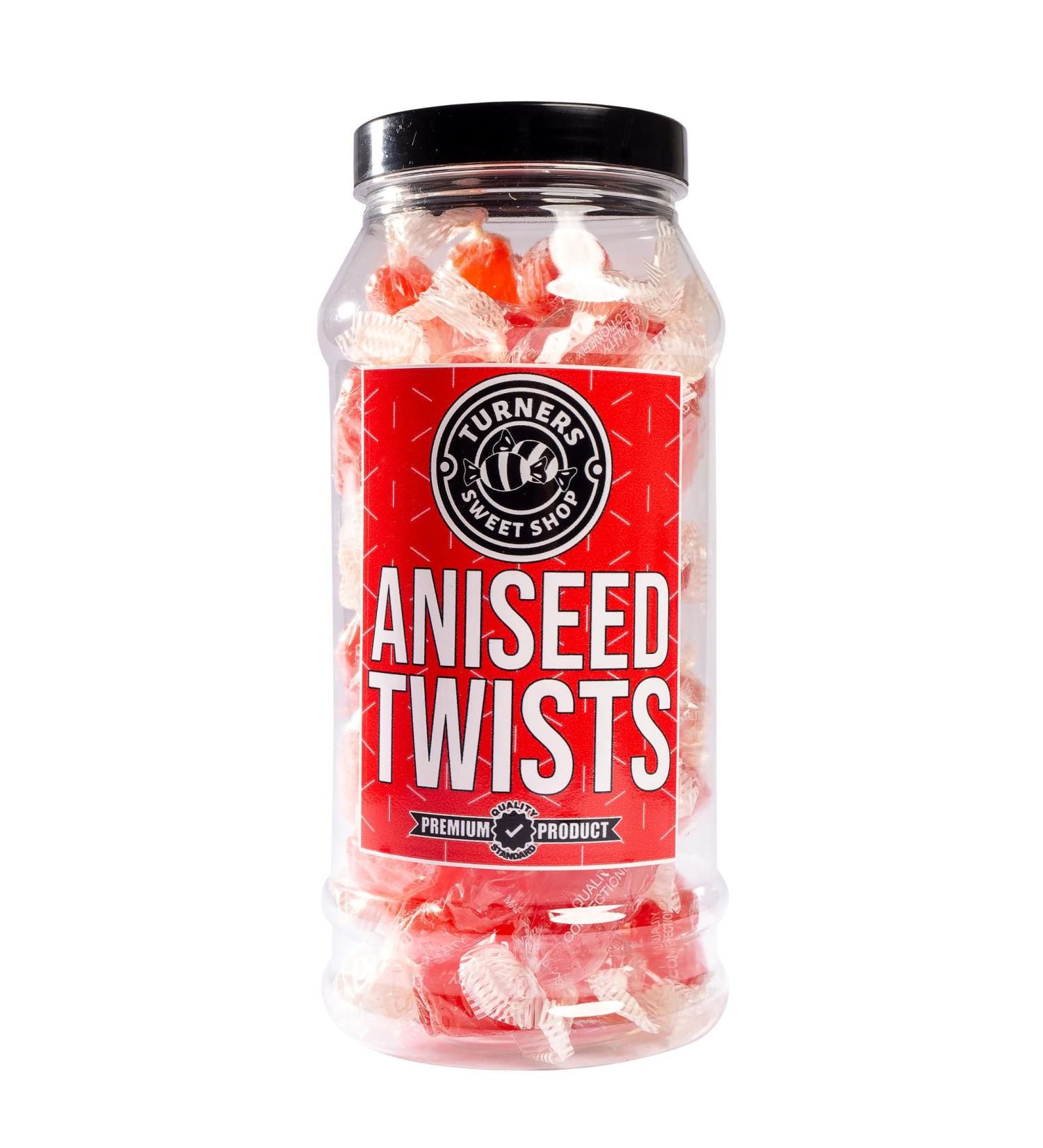 Aniseed Twists - 420g by Turners Sweet Shop Traditional Retro Gift Jar Classic Original Pick & Mix Sweets Quality Confectionary Fantastic Gifts for Him Her or Them