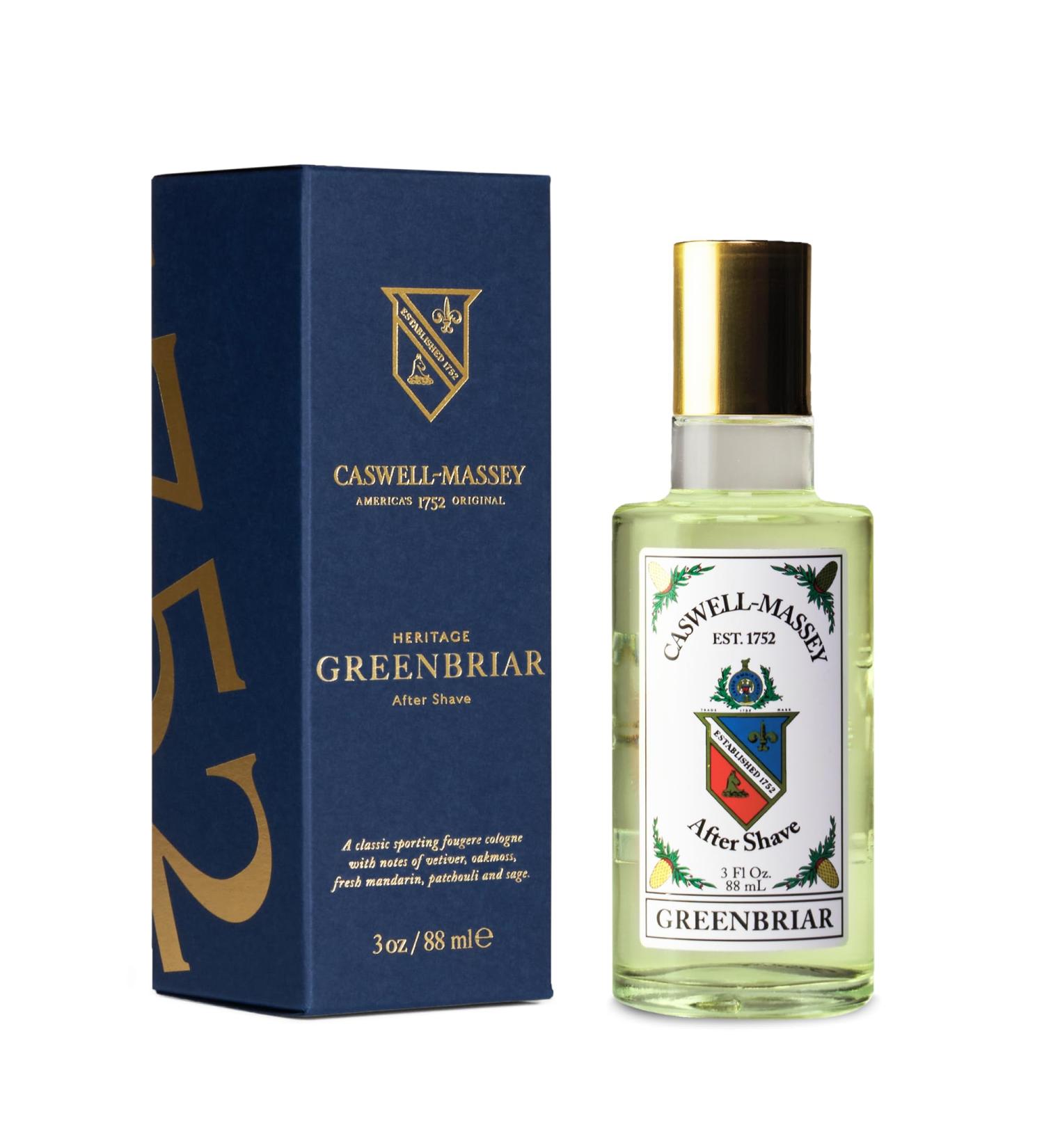Shop Caswell-Massey Greenbriar Gold Cap After Shave - Soothing Aftershave with Petitgrain Mandarin & Sage - 3 Fl Oz - International Shipping Available - Buy Online on GoSupps.com