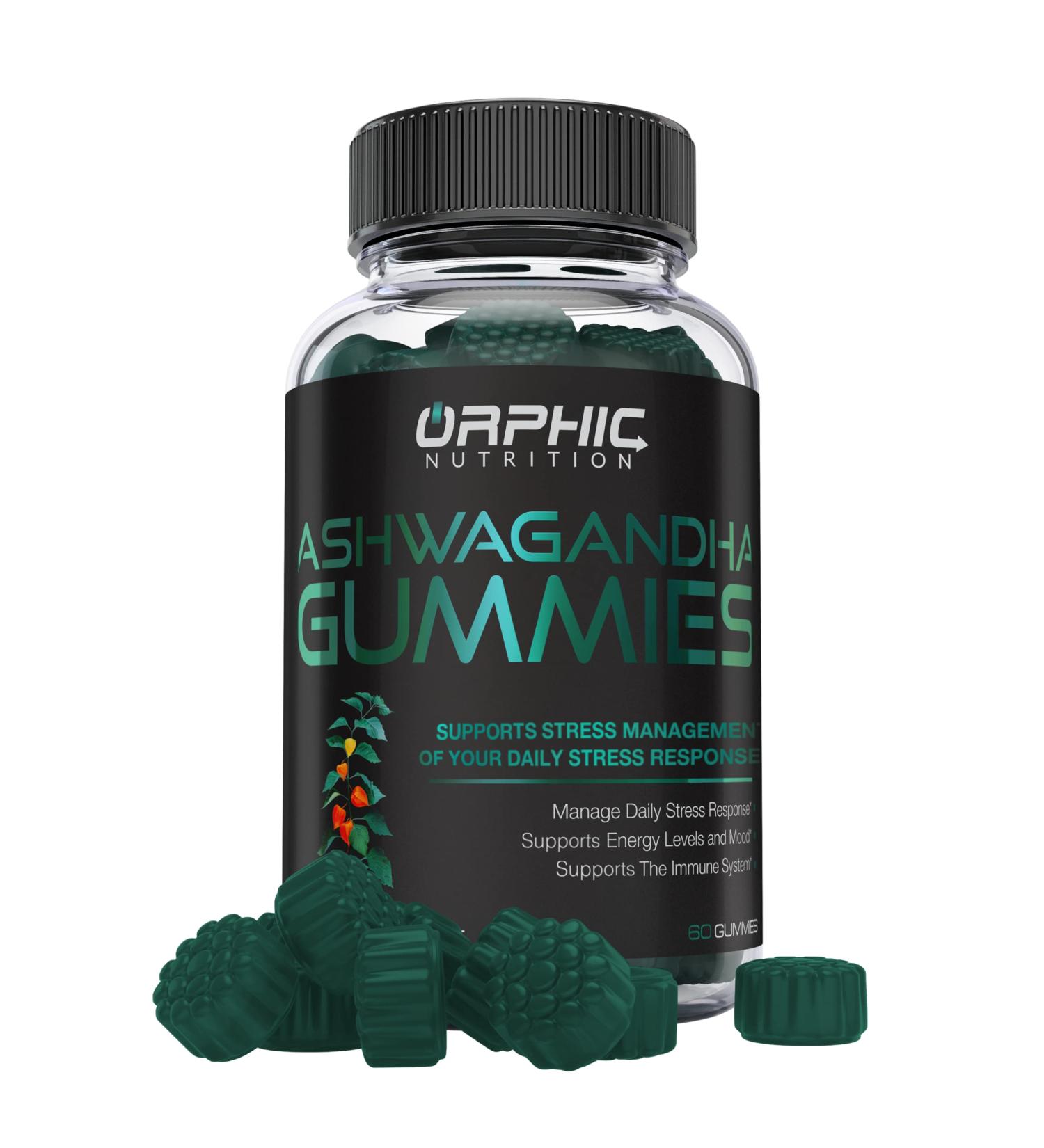1000MG Ashwagandha Gummies with Maca Root, Lemon Balm & L-Theanine - Supports Immunity & Good Sleep - 60 Gummies - Buy Online on GoSupps.com