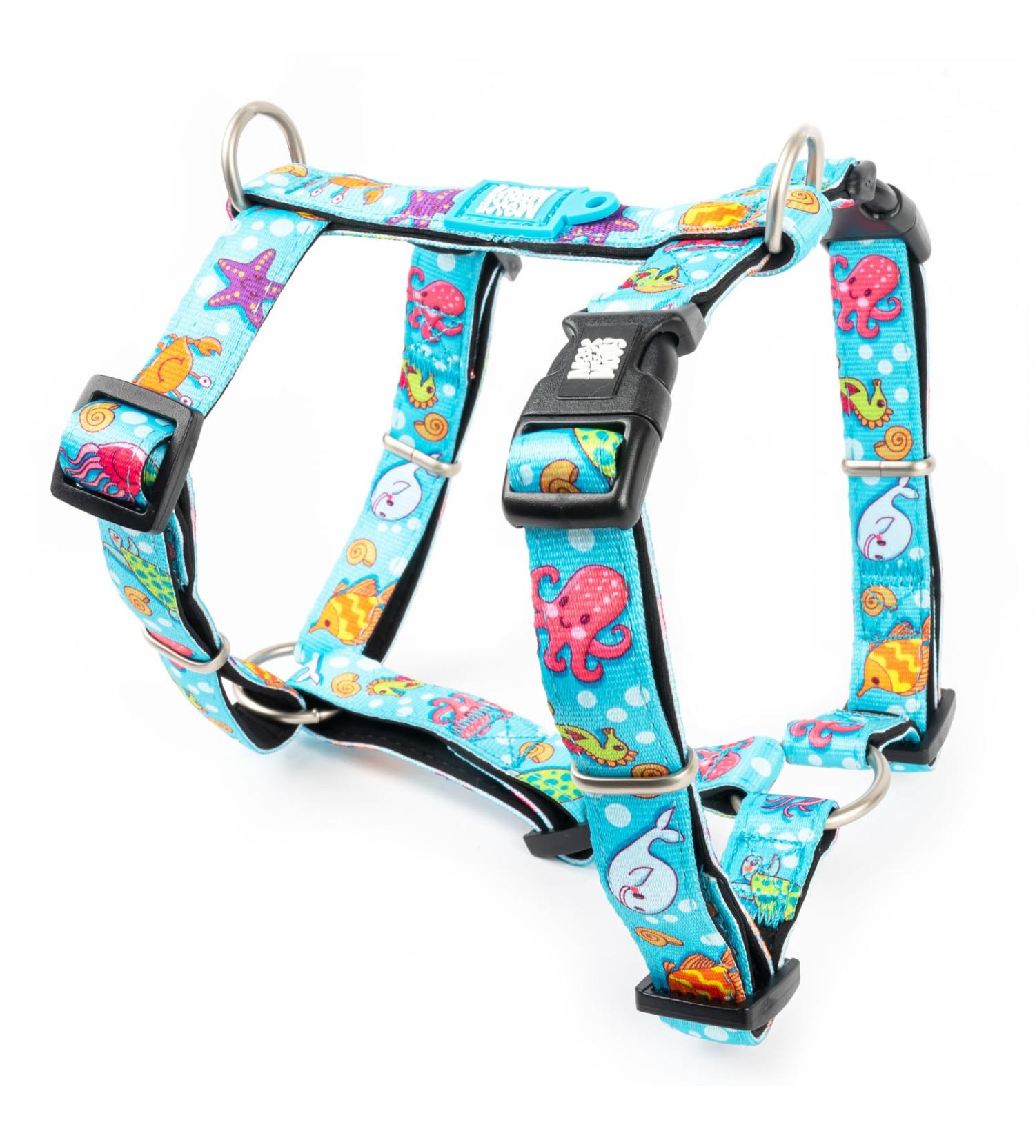 Max & Molly H-Harness - Blue Ocean | Premium Pet Harness for Size & Comfort | International Shipping Available - Buy Online on GoSupps.com