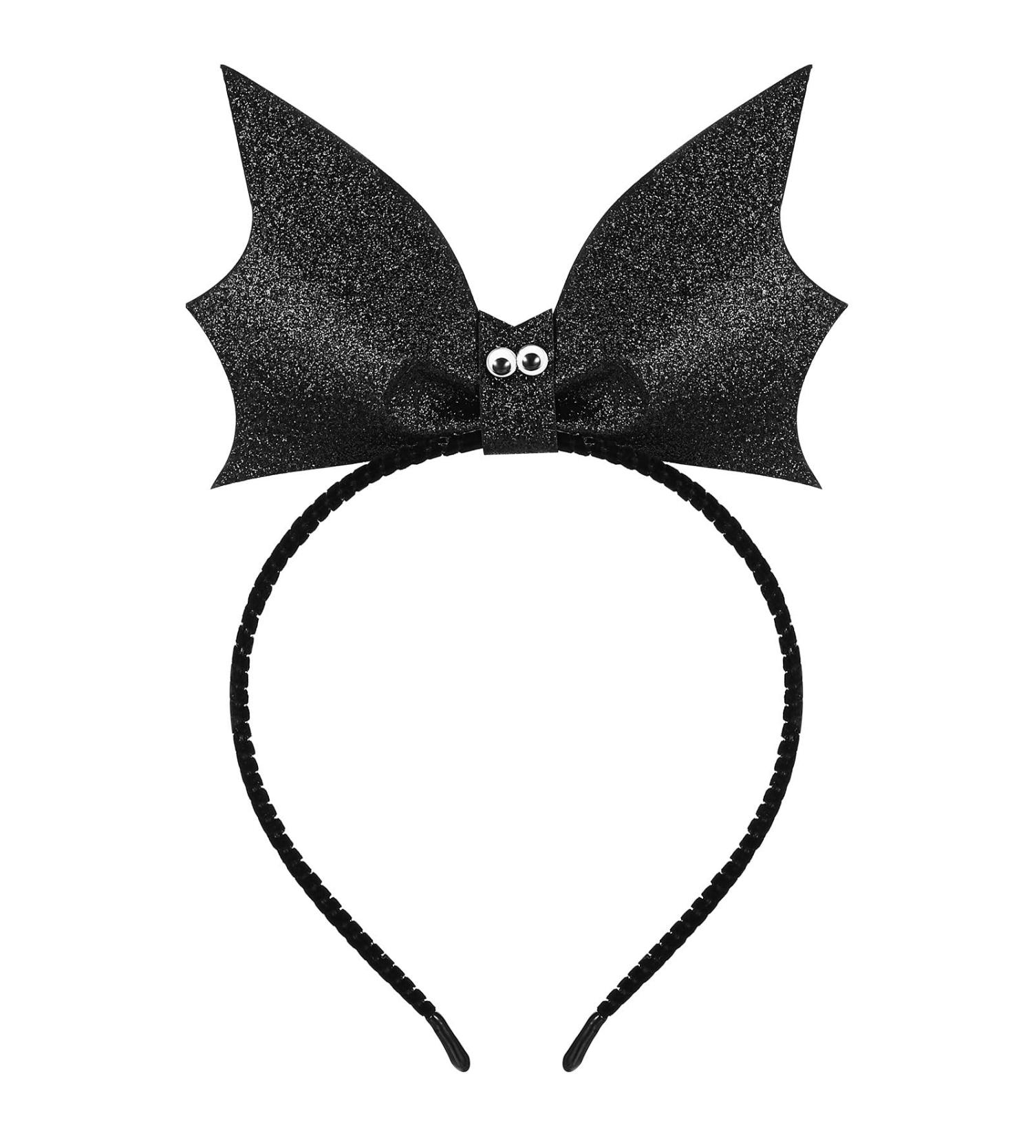 Lurrose Halloween Headbands Sequin Bat Hair Hoop Creative Cosplay Hair Band Durable Cute Party Decorations Props for Women Girls Black - Buy Online on GoSupps.com