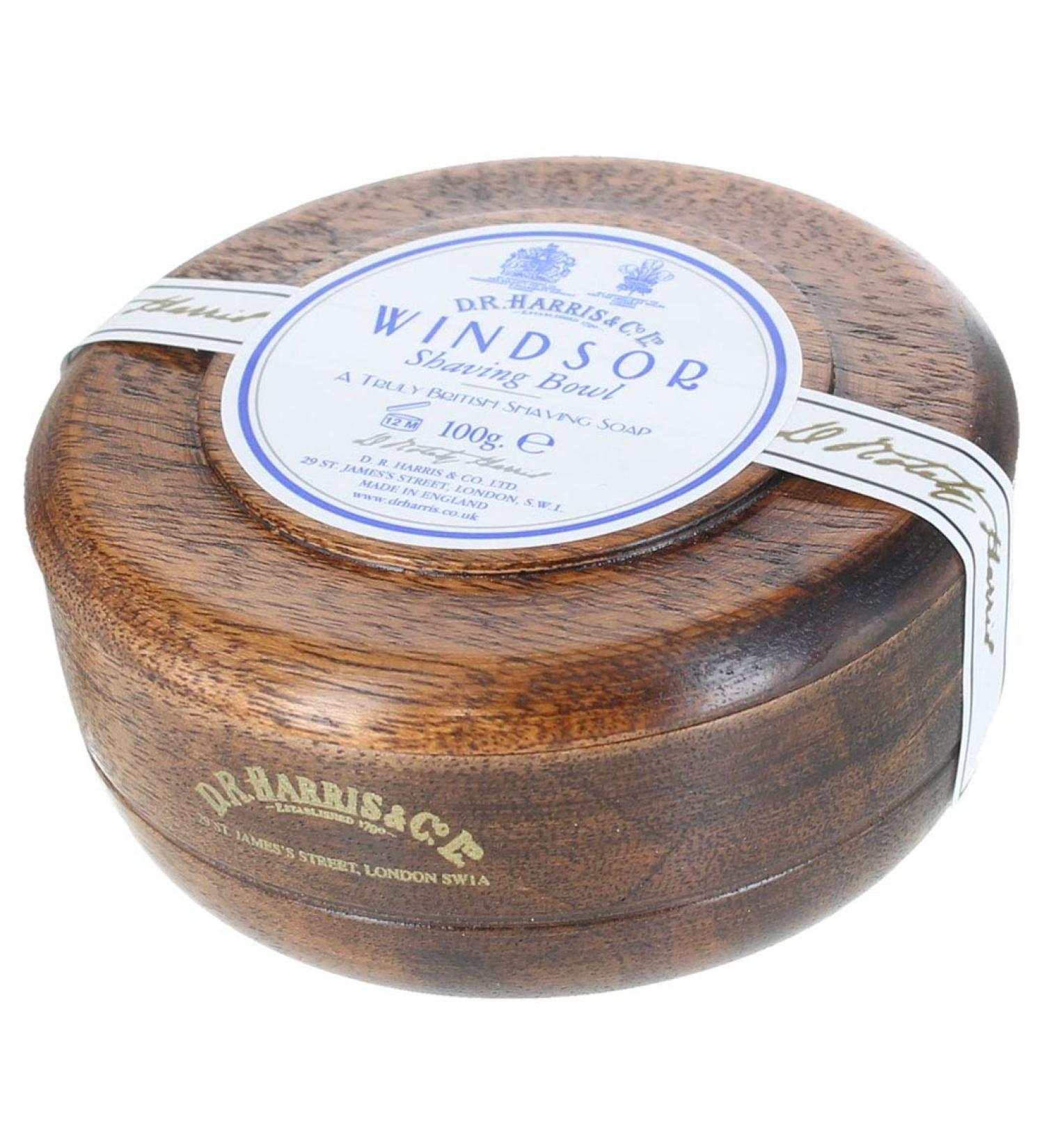 D.R.Harris & Co Windsor Mahogany Effect Shaving Bowl & Shaving Soap