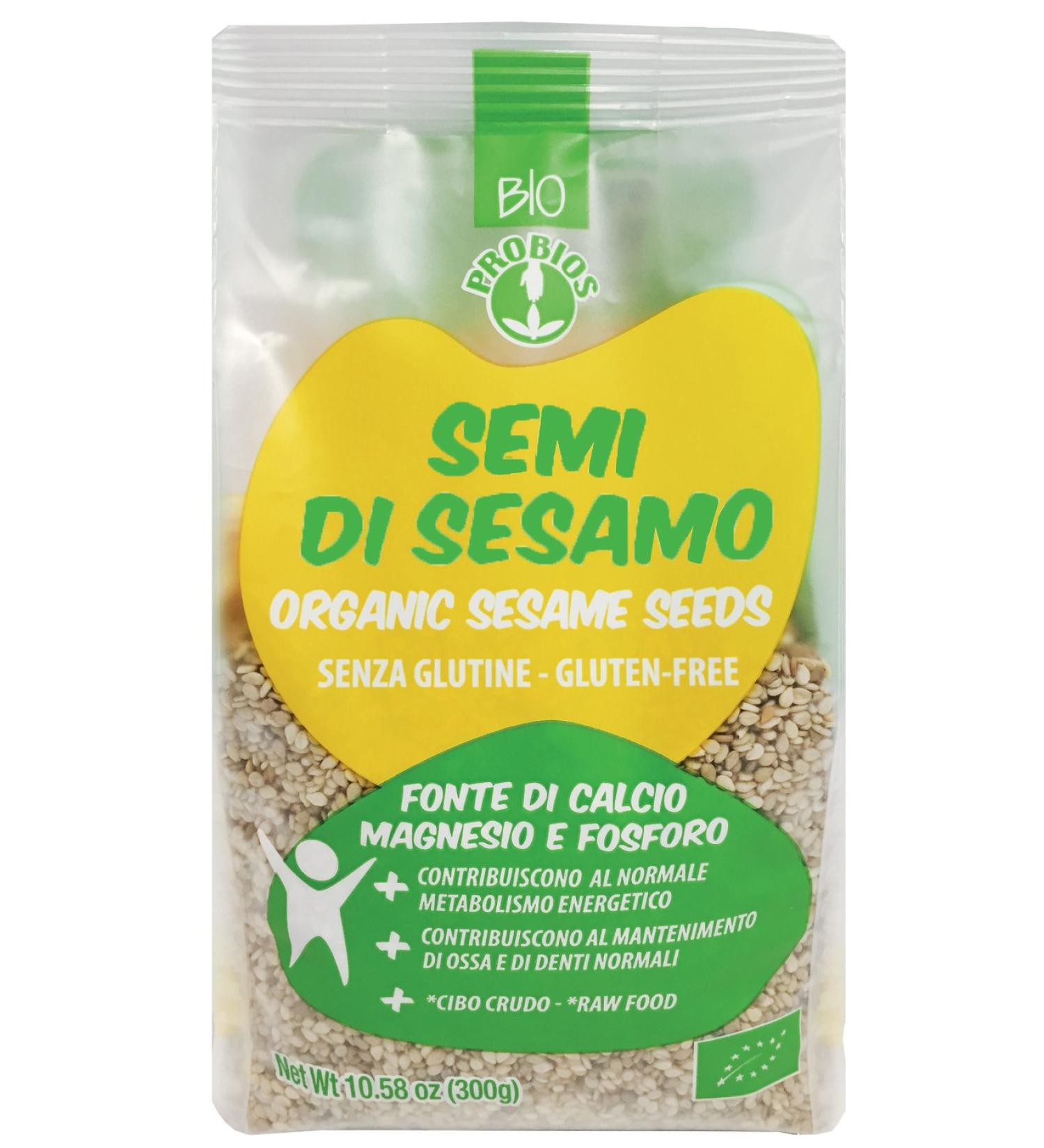 Probios - Sesame Seeds.Semi di Sesamo, Pack of 6 x 300g