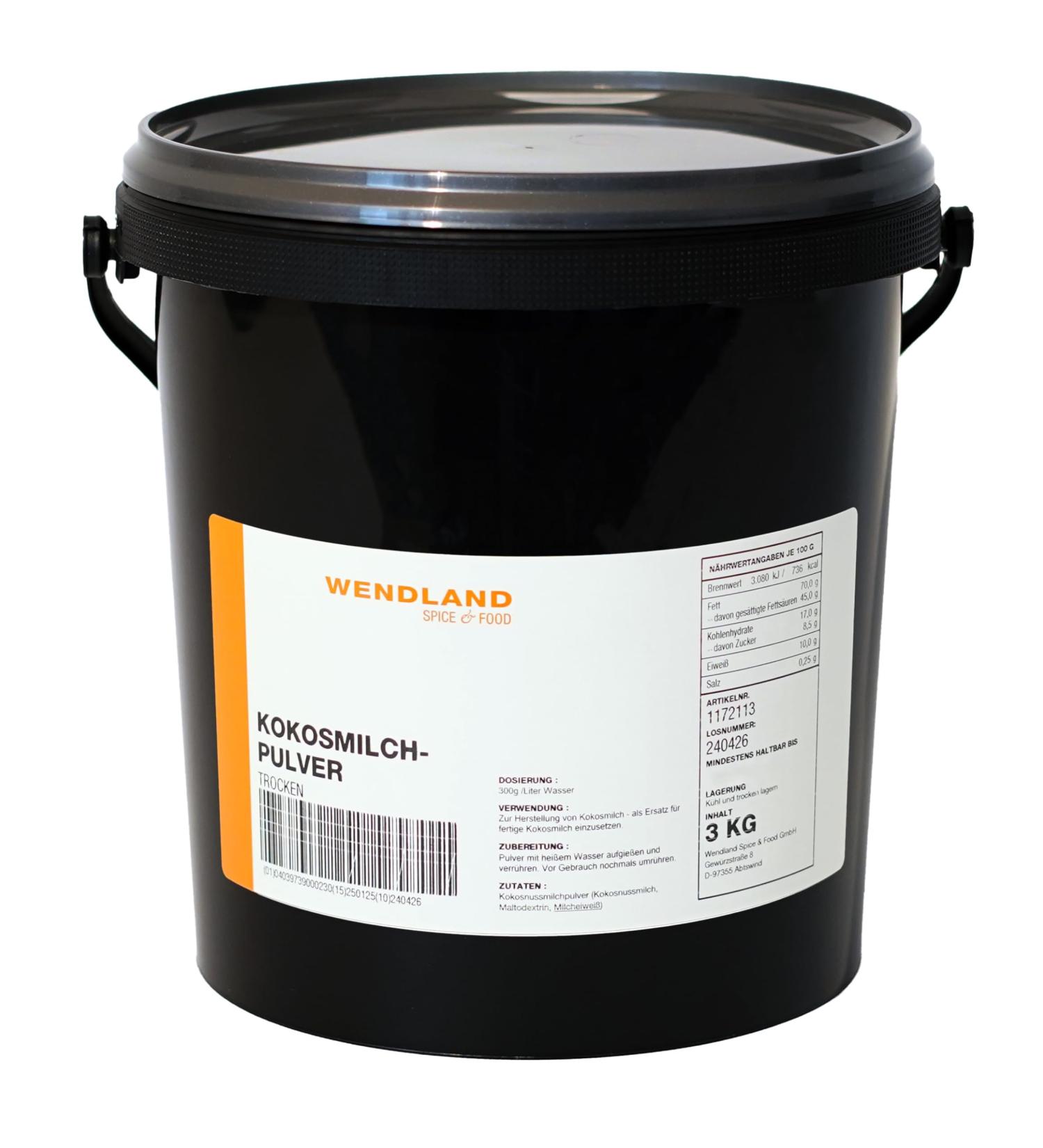 Wendland Coconut Milk Powder 3 kg - Makes 11.3 Litres | Premium Quality for Cooking & Baking - Buy Online on GoSupps.com