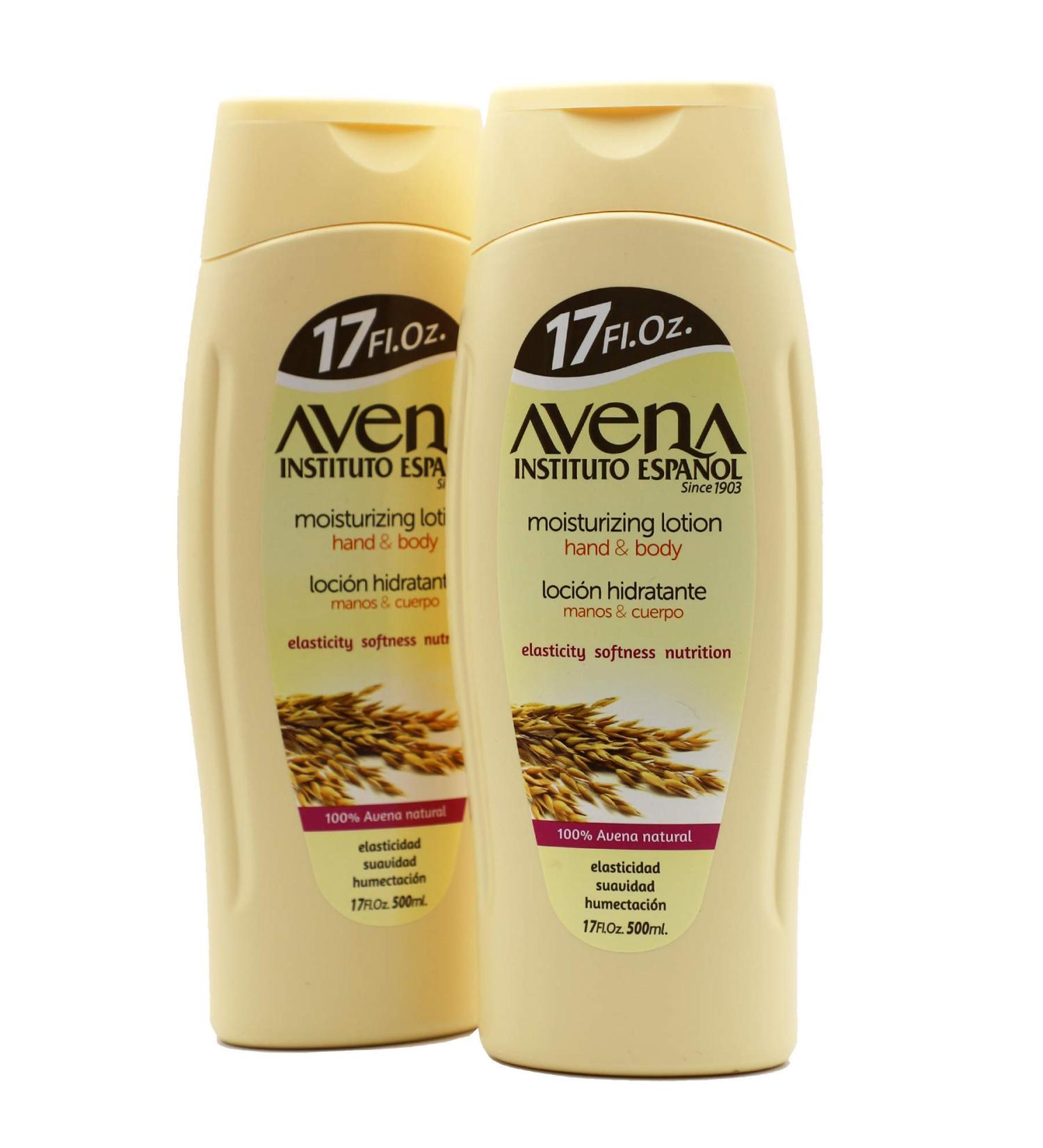 Avena Instituto Espa ol Moisturizing Hand and Body Lotion 2-Pack - 17 Fl Oz x 2 Bottles - Oatmeal Infused Formula for Soft and Nourished Skin - Buy Online on GoSupps.com
