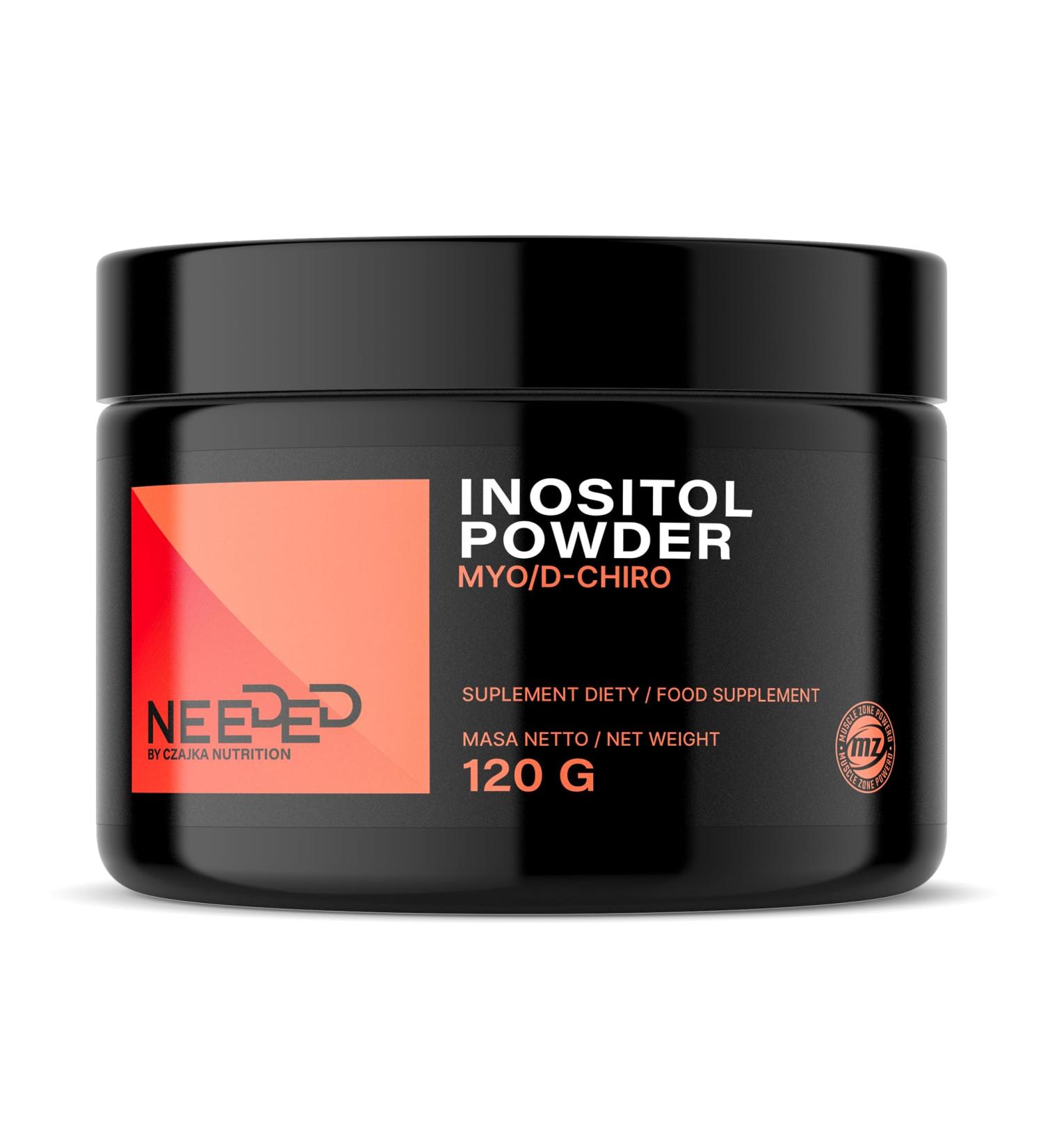 MZ Meet the zone Inositol Powder 120g - Myo-Inositol + D-Chiro-Inositol in an optimal ratio of 40:1 - 2000mg per serving - 60 servings per pack - Vegan and additive-free - by MZ