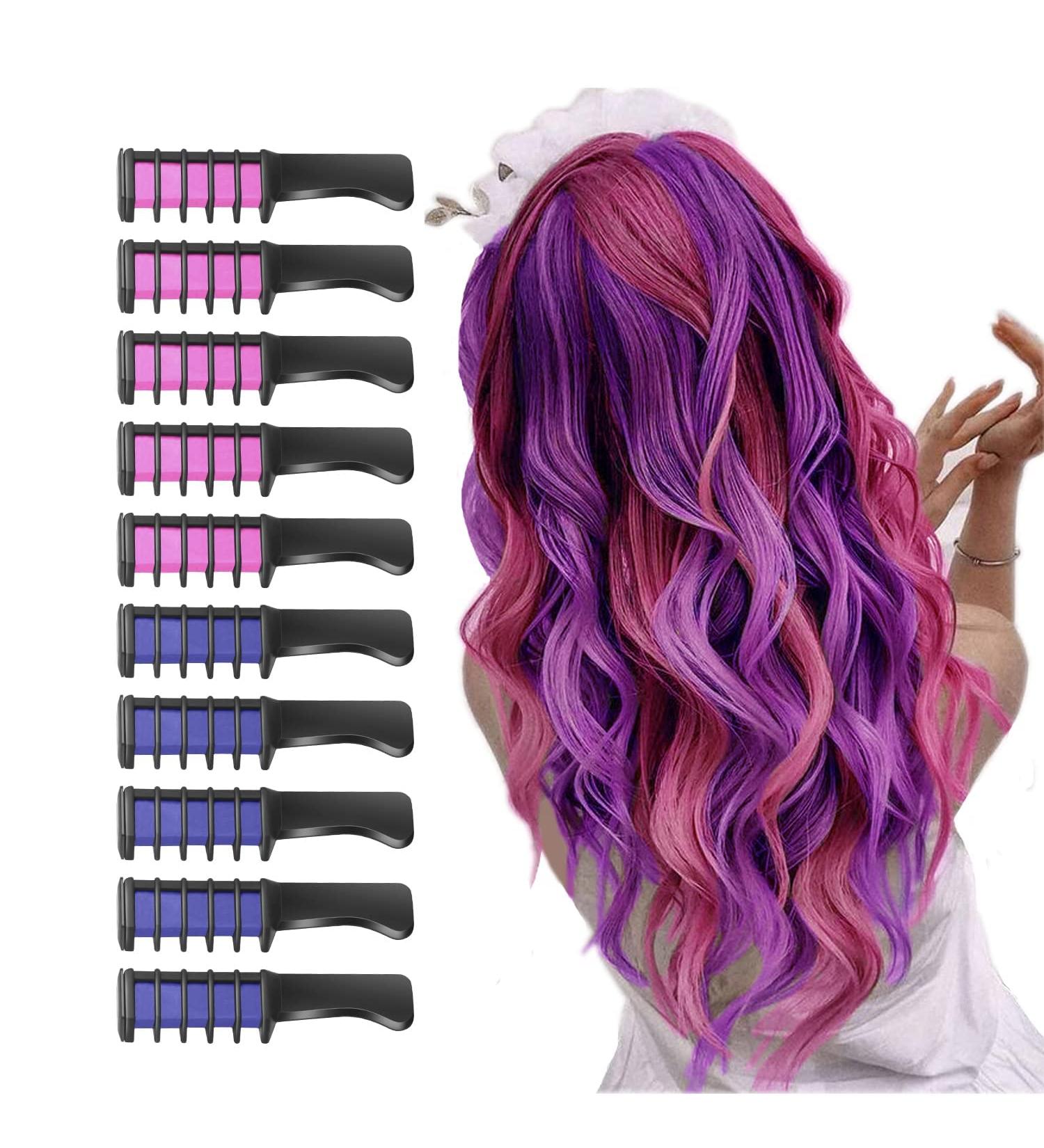 10 Piece Washable Hair Chalk Set for Kids | Temporary Color for Birthdays Halloween & Cosplay | Perfect Gift in White - Buy Online on GoSupps.com