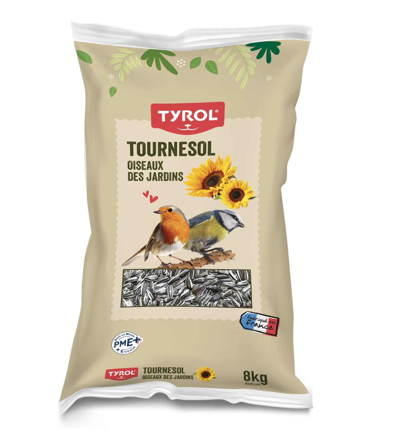 Tyrol Outdoor Bird Seeds, Sunflower Seeds for Birds, Sustainable and Ecological Bird Seeds, For the Su