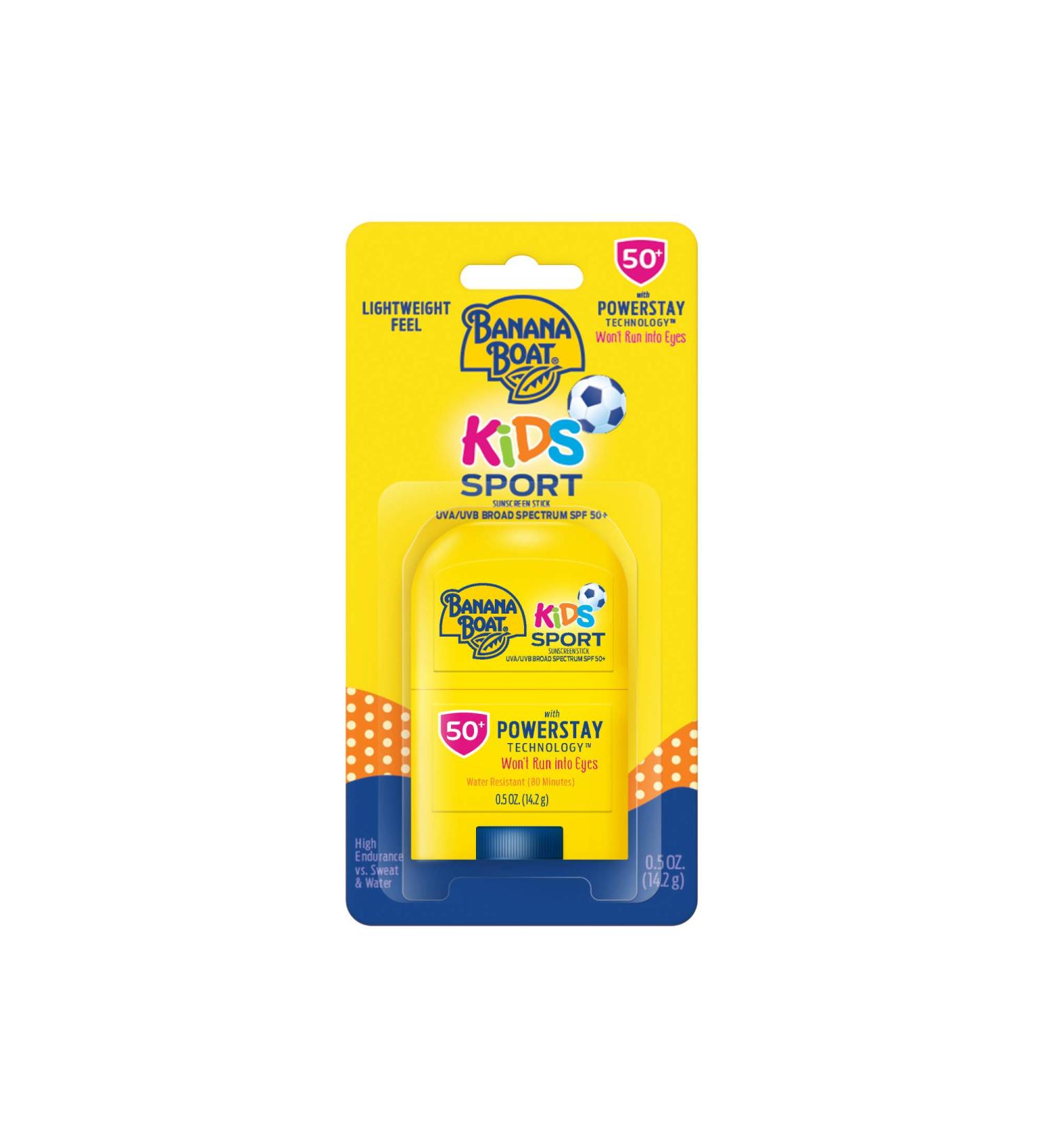 Banana Boat Sport Ultra Sunscreen Stick SPF 50 1.5oz. and Kids Sport Sunscreen Stick SPF 50 0.5oz Bundle - Buy Online on GoSupps.com