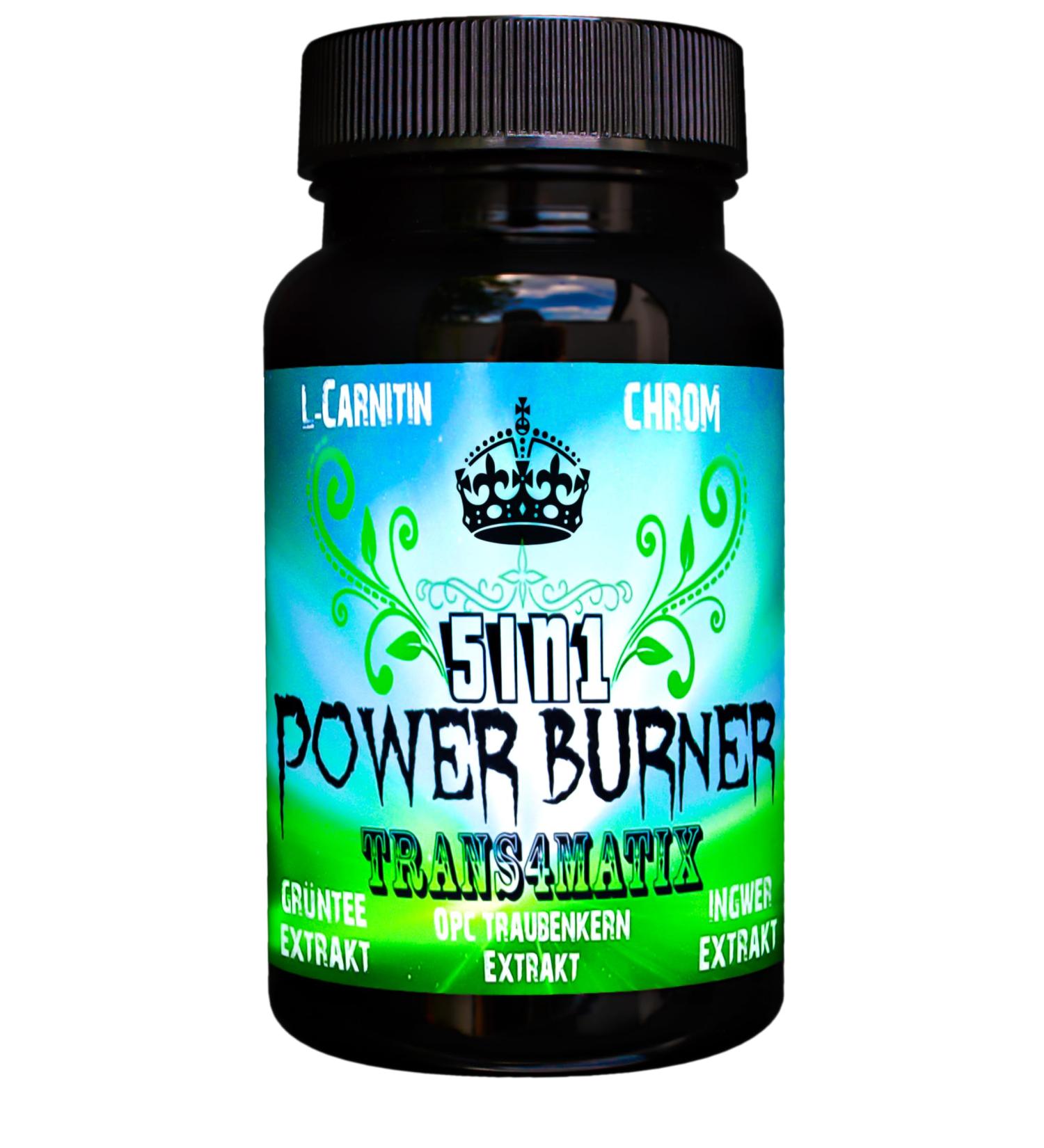 Trans4matix 5in1 Power Burner - Green Tea Extract OPC L-Carnitine & More - 60 Capsules for Weight Loss & Enhanced Energy - Buy Online on GoSupps.com