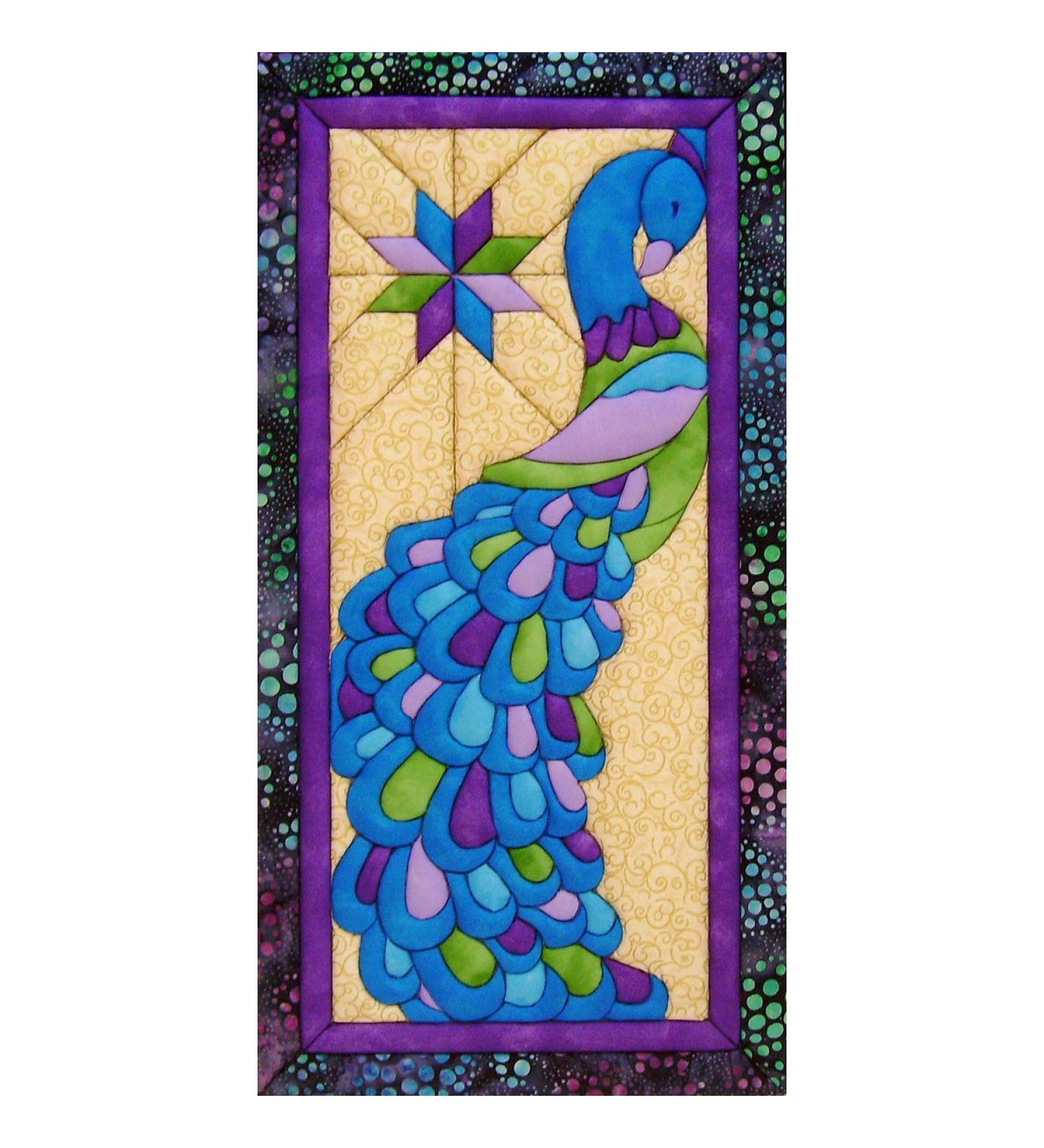 Quilt Magic Peacock Quilt Magic Kit, 9.5-Inch x 19-Inch