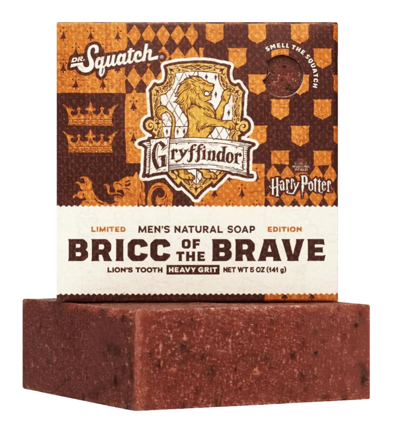 Dr. Squatch Dr. Squatch Gryffindor Soap - Harry Potter - All Natural Soap Bar for Men - Bricc of the Brave - Heavy Grain - Handmade in the USA