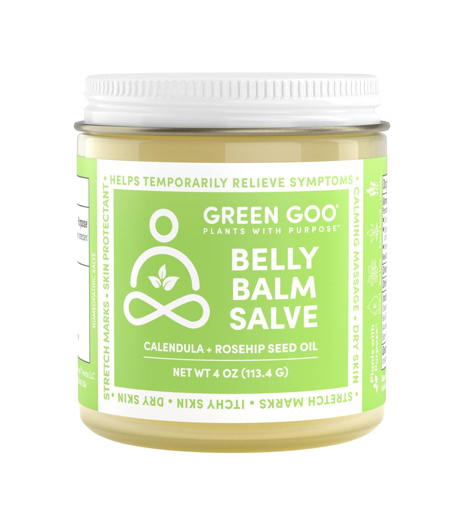 Green Goo Natural Pregnancy Stretch Mark Cream - Belly Balm for Stretch Mark Removal (4 oz) - Buy Online on GoSupps.com