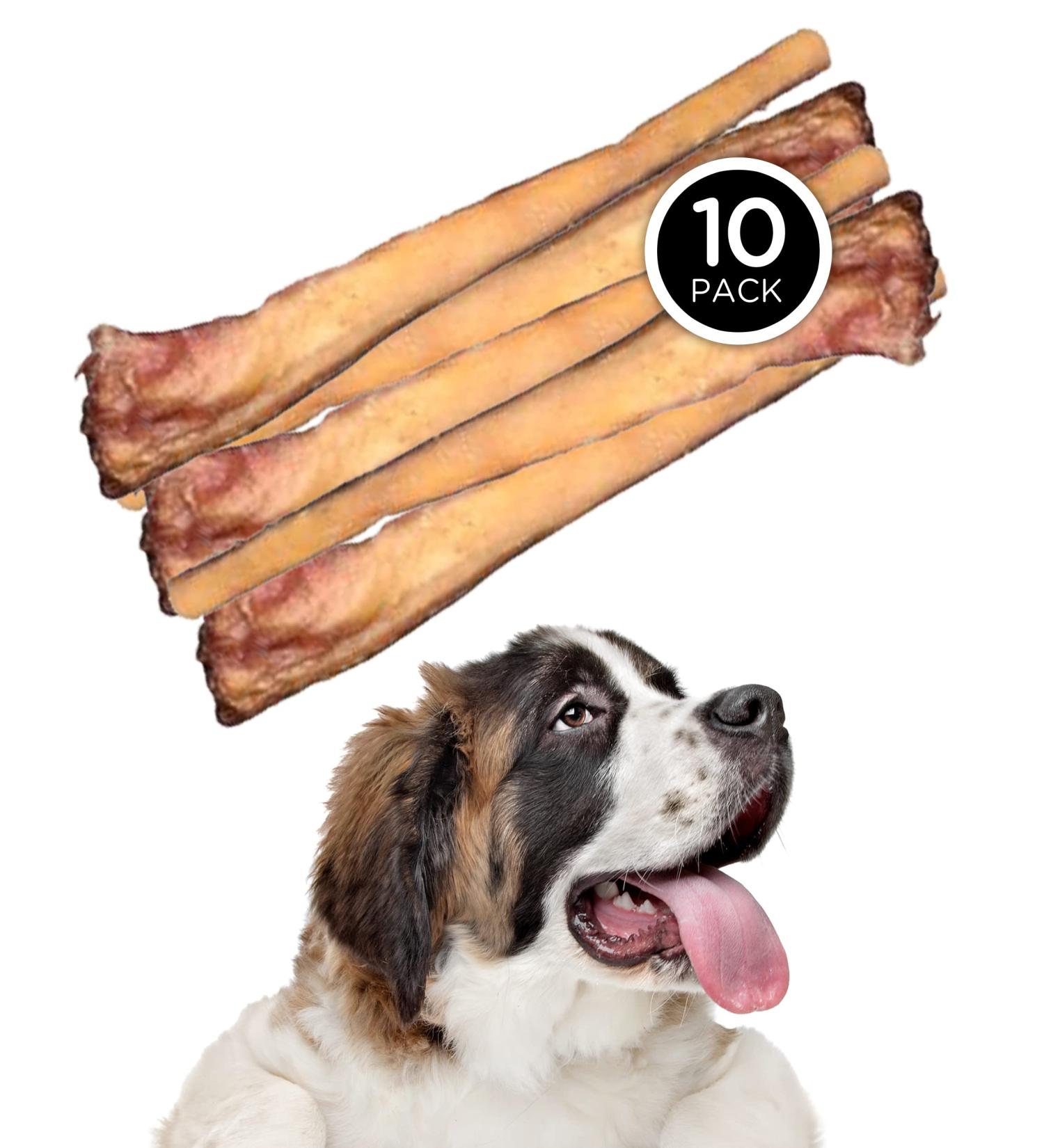 Only One Treats Bully Sticks 12 Monster Sized Beef Dental Sticks for Dogs Dental Health Natural and Digestible Dog Chew Training Treats for Small to Medium Pets and Gentle Chewers (10 Pack) 10 count (Pack of 1) 12" (Pack of 10) - Buy Online on GoSupps.com
