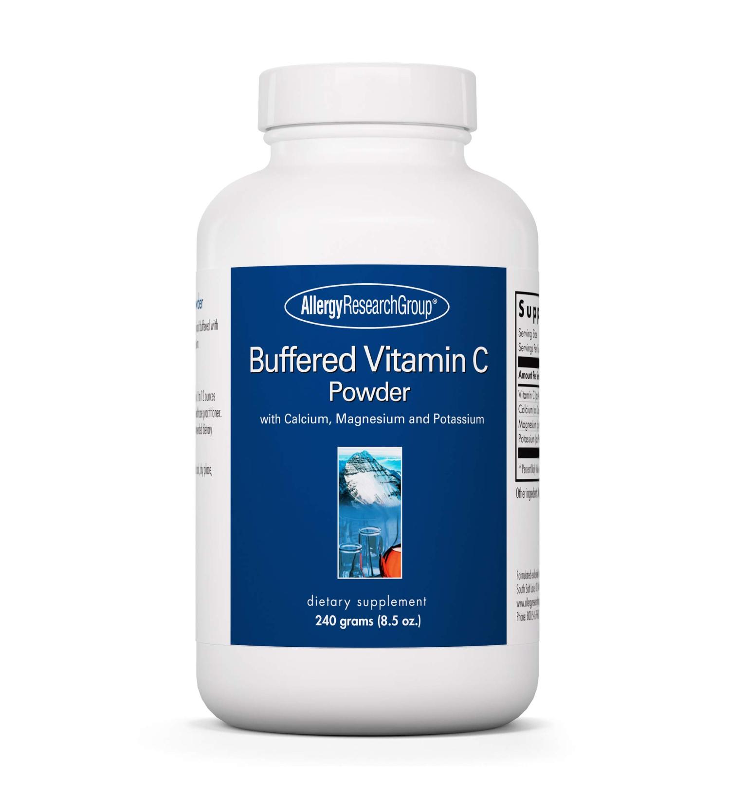 Buffered Vitamin C Powder - Antioxidant Immune Support - 240g (8.5 oz) | Allergy Research Group - Buy Online on GoSupps.com