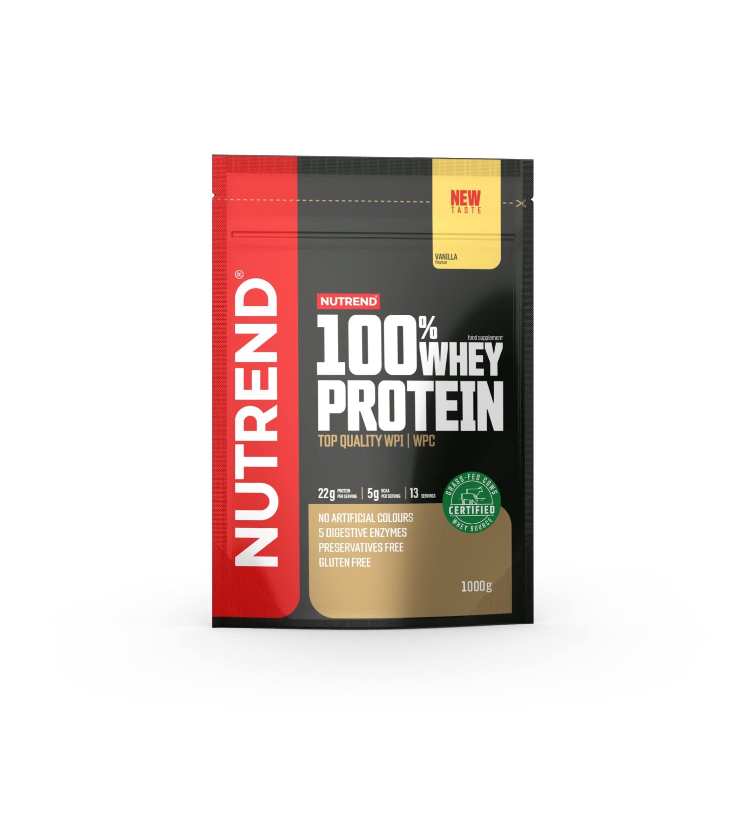 Nutrend 100% Whey Protein Vanilla - Premium 1000g | International Shipping Available - Buy Online on GoSupps.com