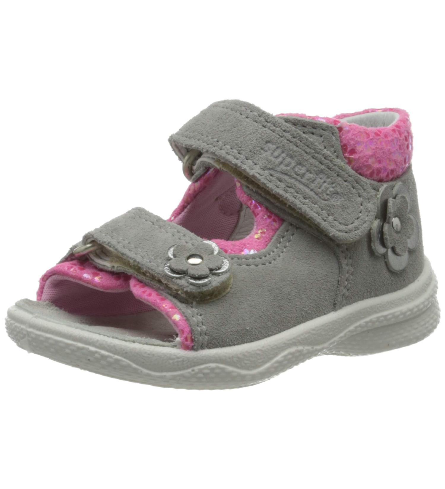 Superfit Girl's Polly Sandals 21 EU - Light Grey/Pink | High Quality Children's Sandals - Buy Online on GoSupps.com