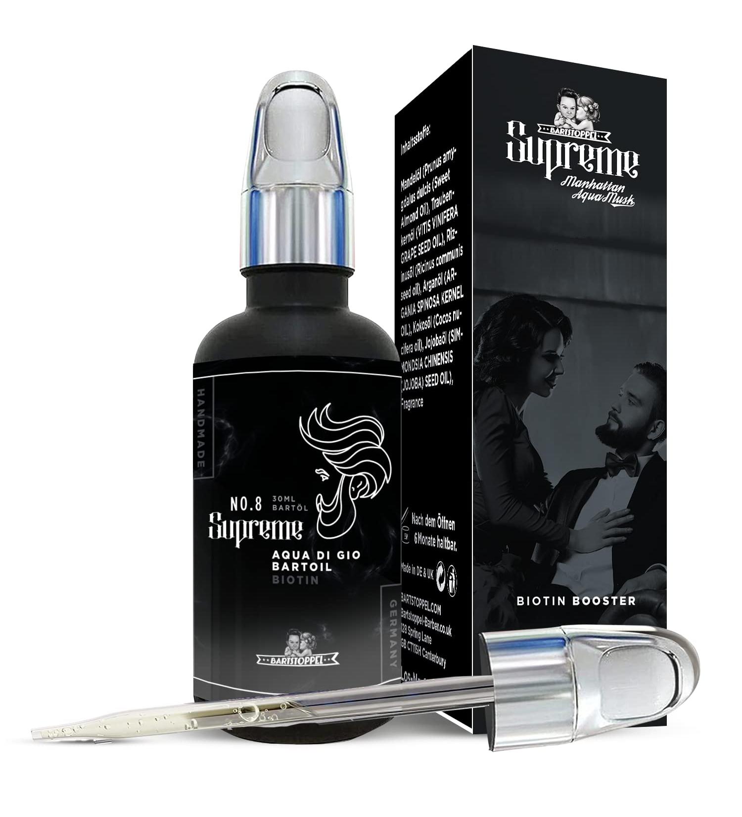 Beard Oil Growth Lemon Citrus Fresh | Aqua Gio Inspired Fragrance | Moisturizing Beard Care by Bartstoppel Barber Company - Buy Online on GoSupps.com