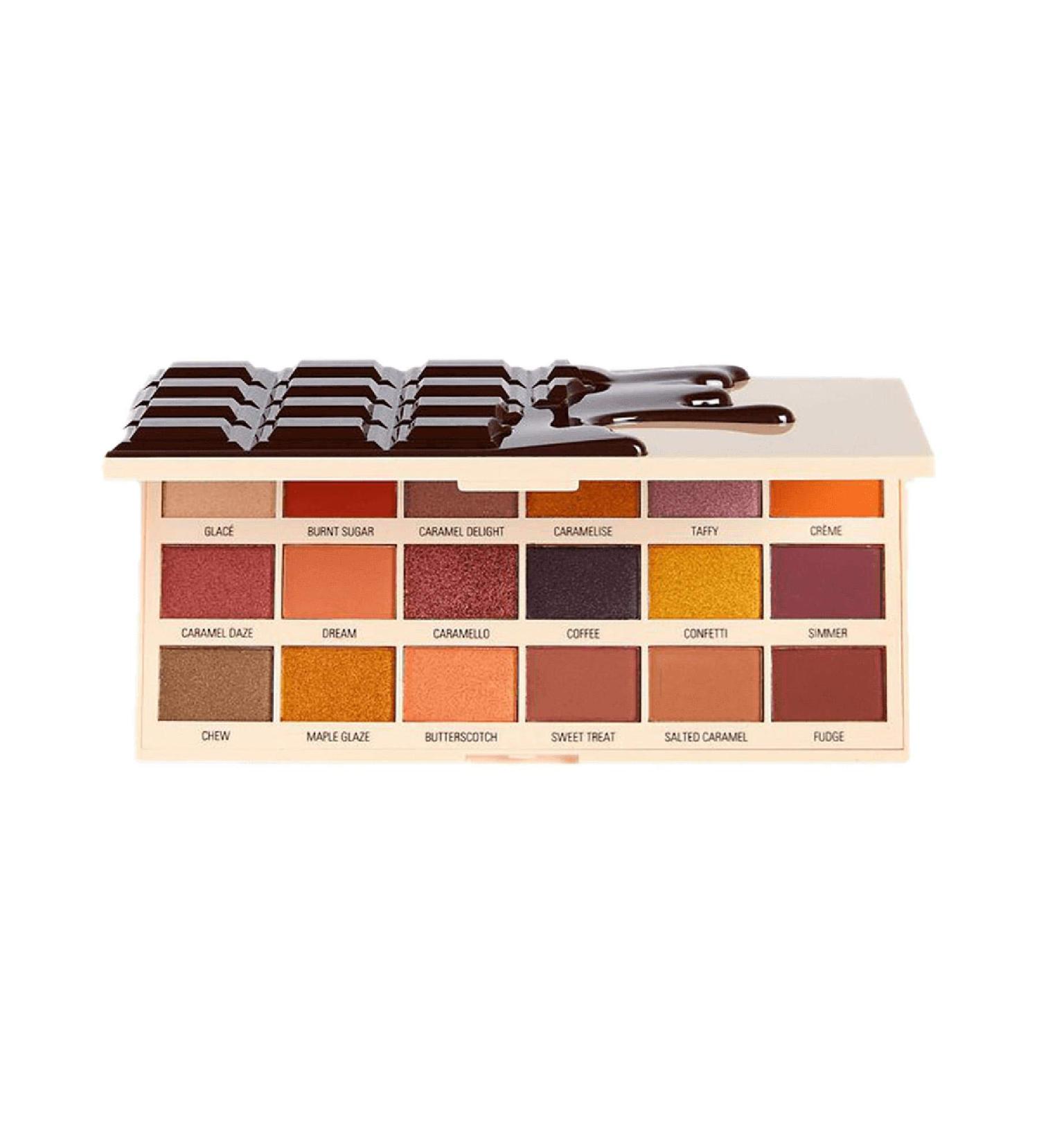 I Heart Revolution Chocolate Eyeshadow Palette (18) Caramel Nudes - Buy Internationally | Best Eyeshadows for Stunning Looks - Buy Online on GoSupps.com