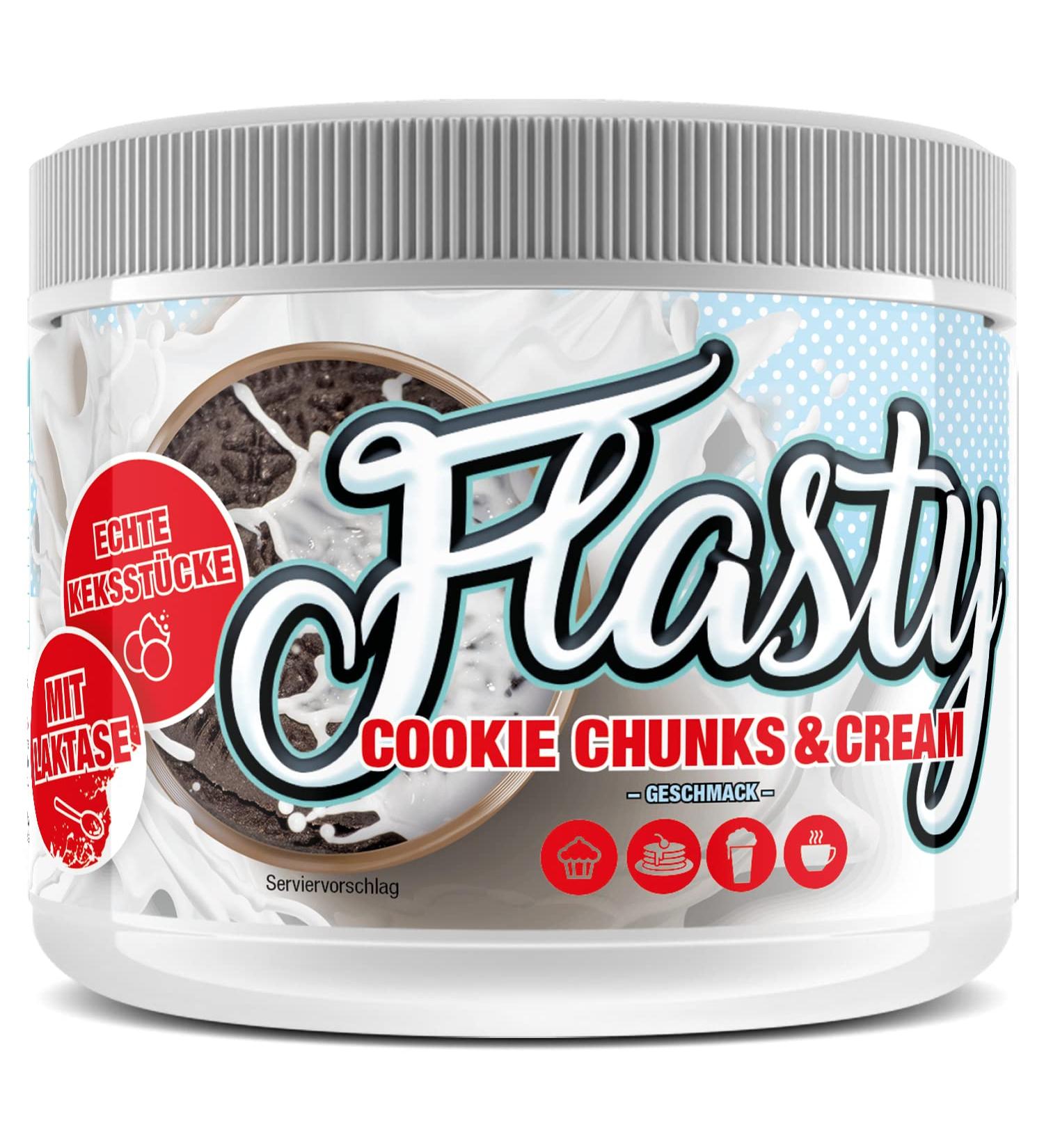 Buy Sinob Flasty Taste Powder (Cookie Chunks & Cream) - Low-Calorie Flavor with Real Biscuit Pieces - 250g - Only 8 kcal per Portion - International Shipping Available - Buy Online on GoSupps.com