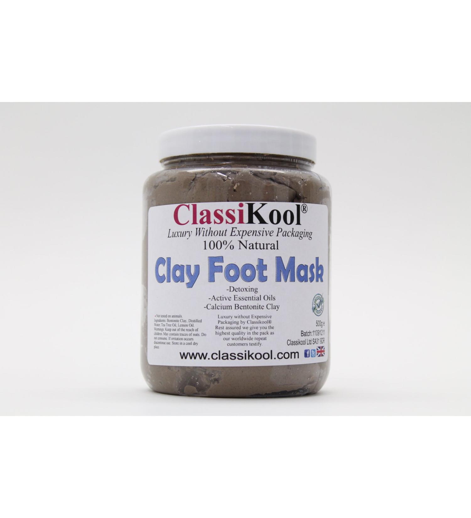 Classikool Bentonite Clay Foot Mask Skin Care with Essential Oil Choice (Jojoba 500g) Jojoba 500 g (Pack of 1)