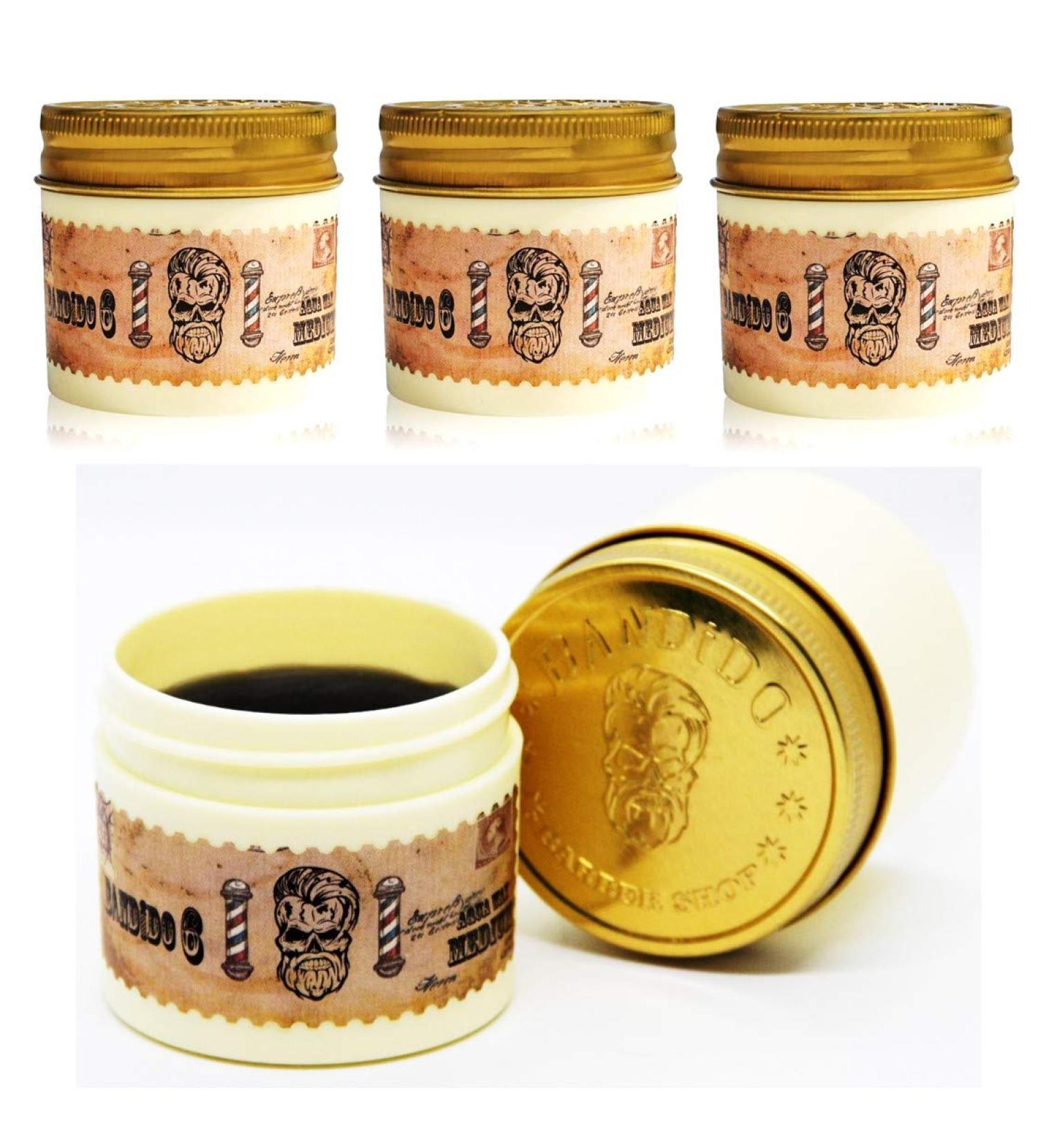 Bandido Aqua Wax No. 6 Violetta - Strong Hold Hair Wax for Men (3 x 125ml Set) | Medium Styling Pomade - Buy Online on GoSupps.com
